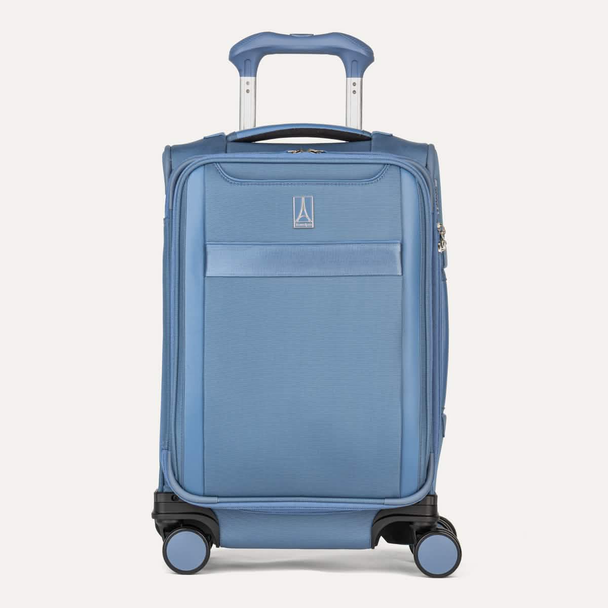 Travelpro VersaPack+ Compact Carry-On Spinner in Elemental Blue — front view