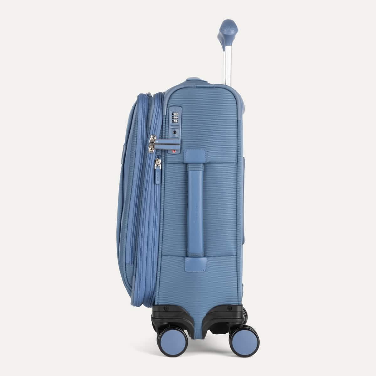 Travelpro VersaPack+ Compact Carry-On Spinner in Elemental Blue — interior view