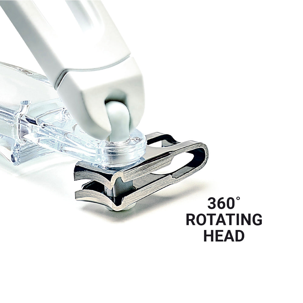 Go Travel Arc Blade Clippers in White — in use