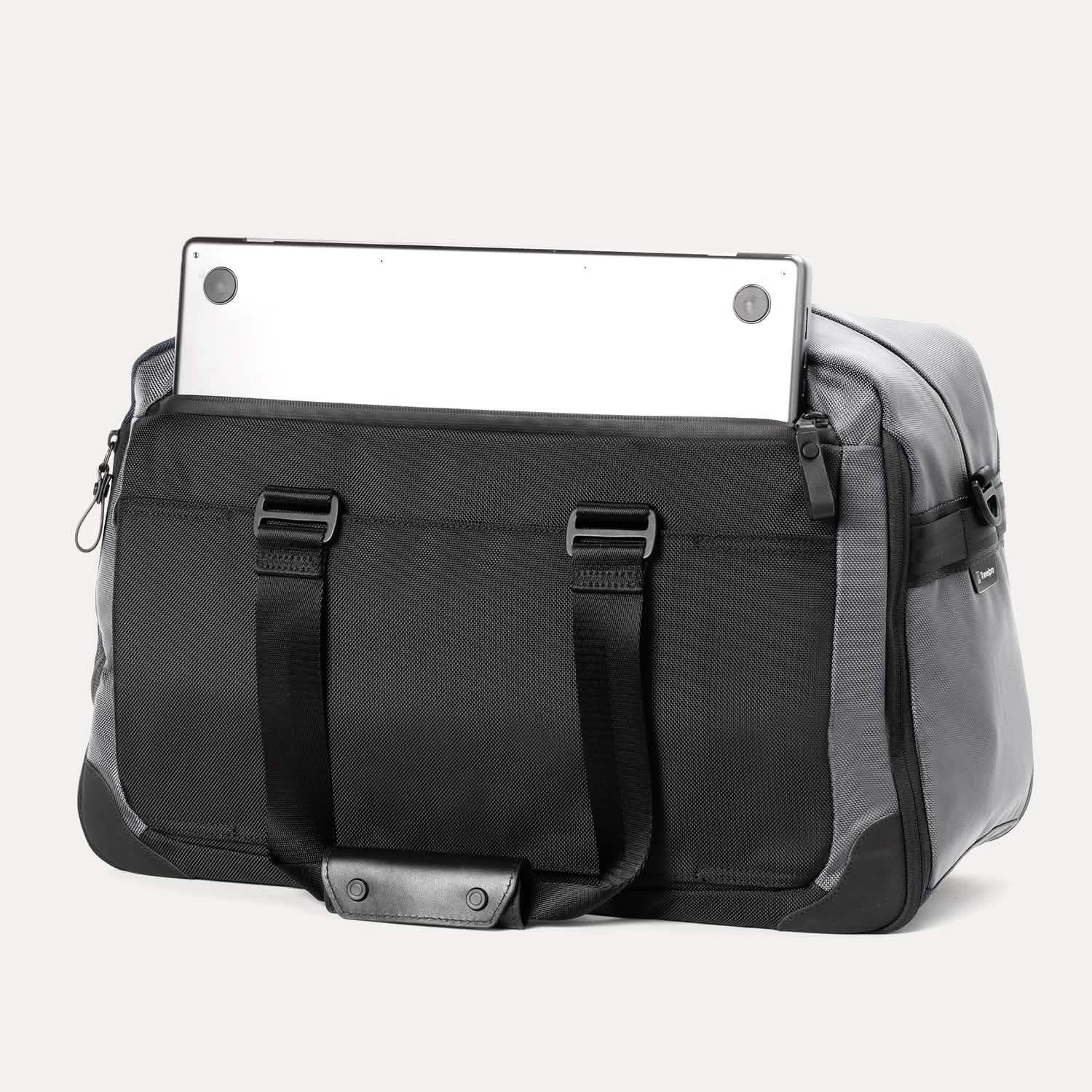 Travelpro Altitude Double Expansion Duffel in Falcon Grey — back view