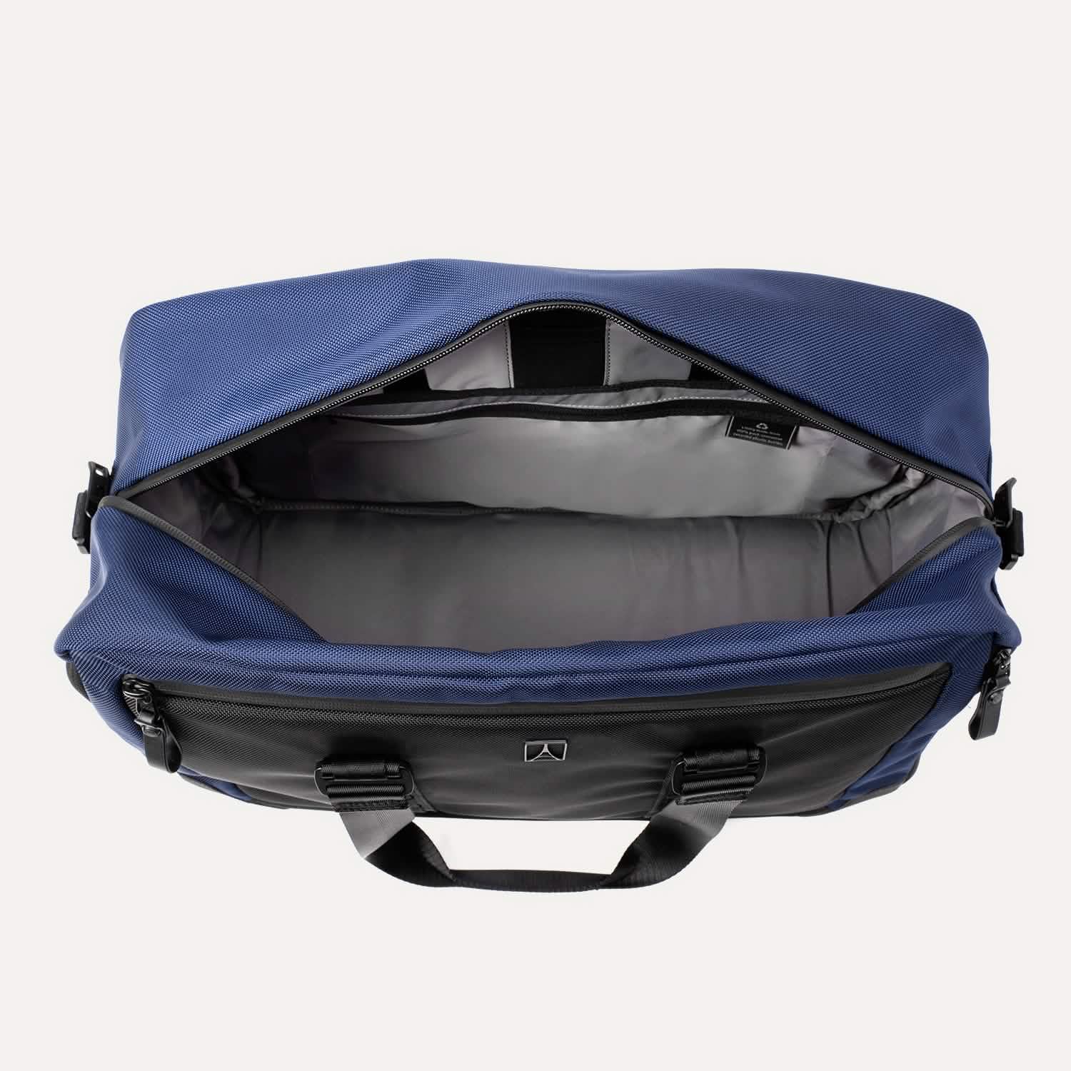 Travelpro Altitude Double Expansion Duffel in Aviator Navy — interior view