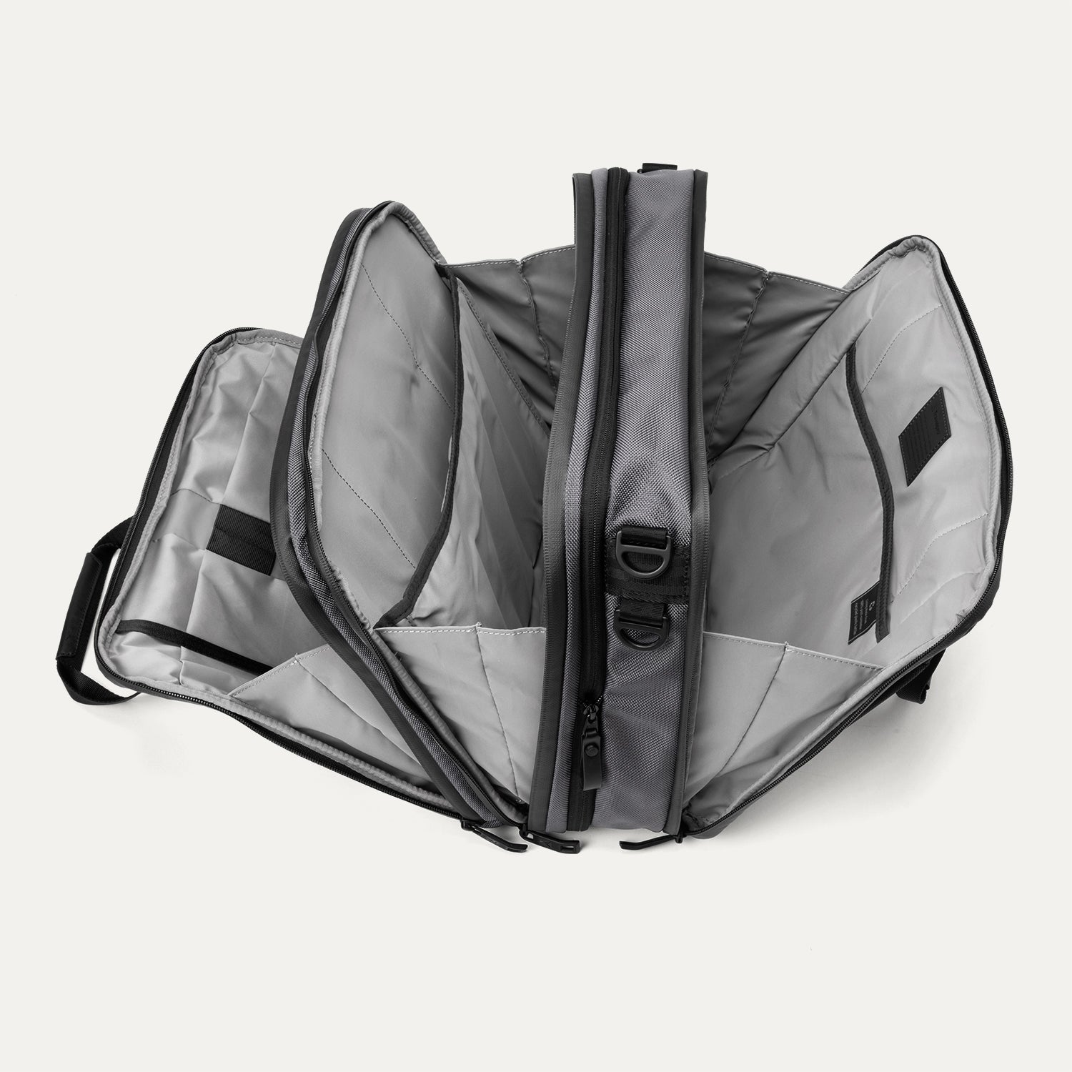 Travelpro Altitude Full Expansion Brief in Falcon Grey — interior view