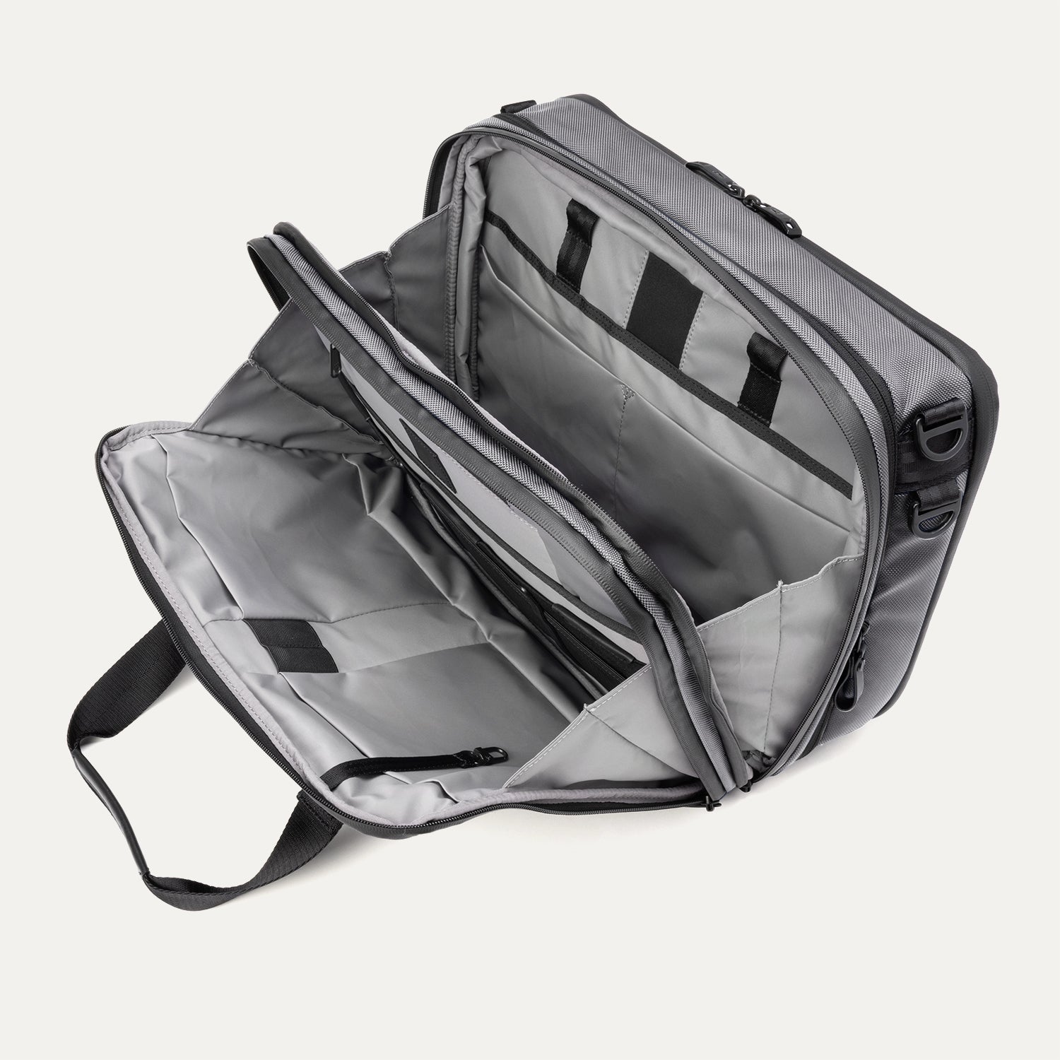 Travelpro Altitude Full Expansion Brief in Falcon Grey — interior view