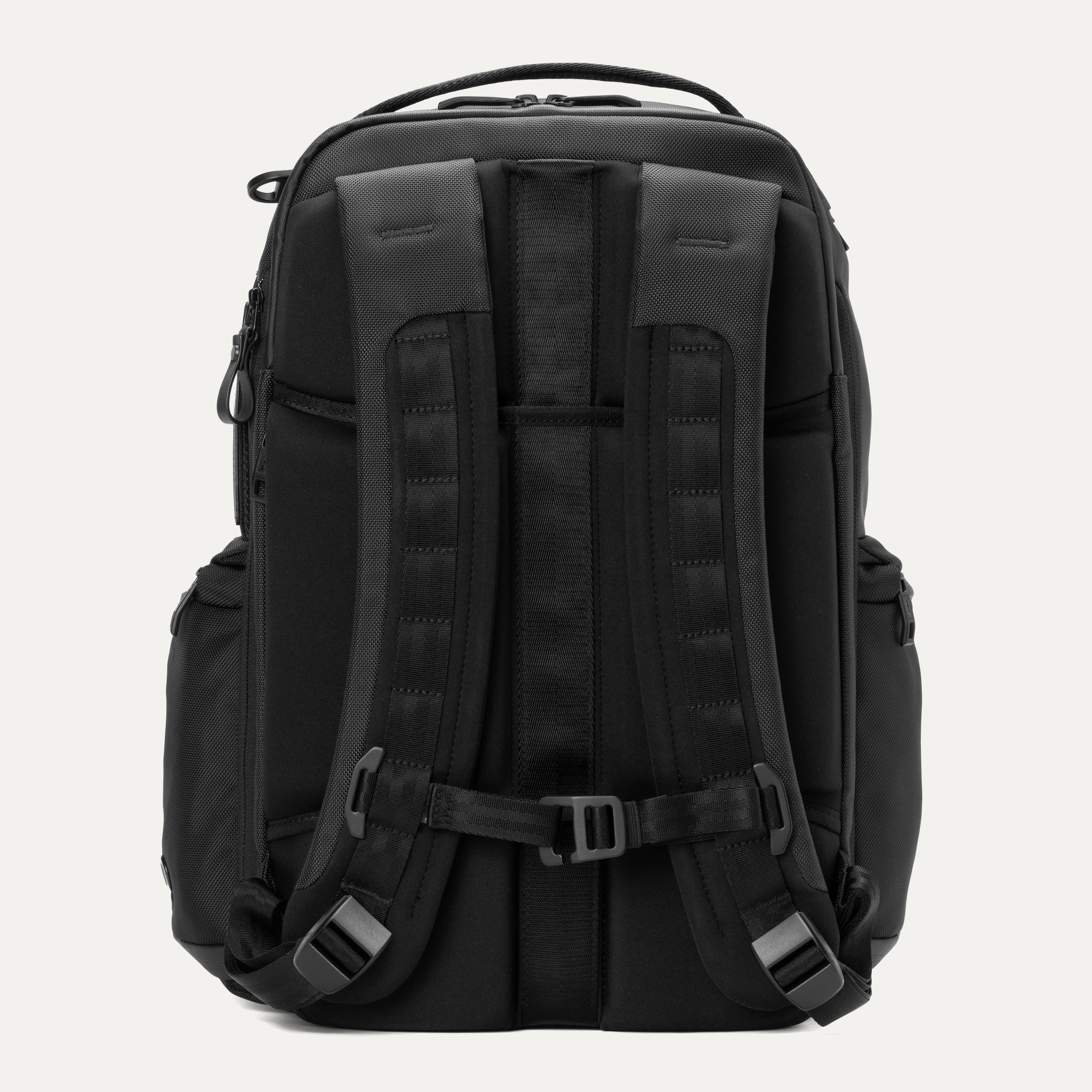 Travelpro Altitude Large Expandable Laptop Backpack 30-36L in Jet Black — back view