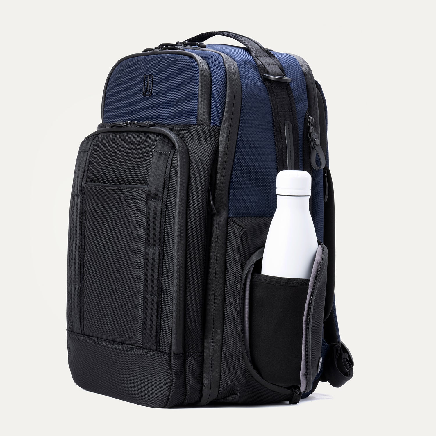 Travelpro Altitude Large Expandable Laptop Backpack 30-36L in Aviator Navy — angle view 1