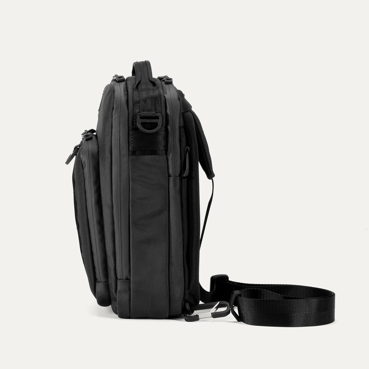 Travelpro Altitude Crossbody 6L in Jet Black — angle view 4