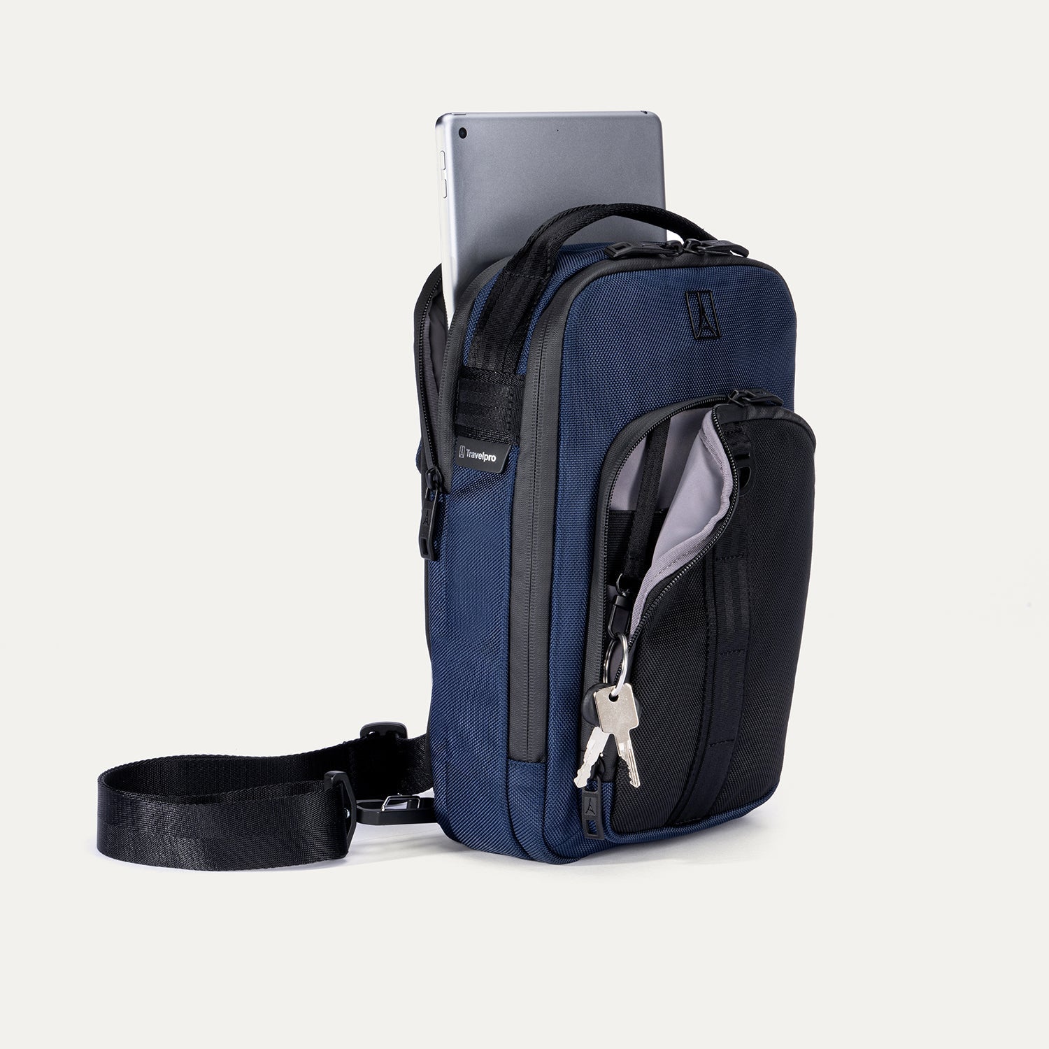 Travelpro Altitude Crossbody 6L in Aviator Navy — angle view 1