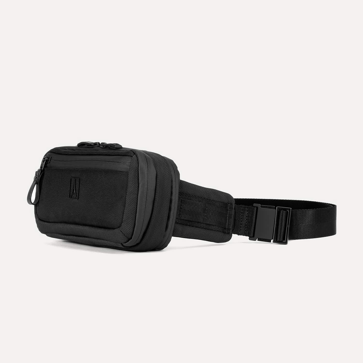 Travelpro Altitude Sling 2L in Jet Black — interior view