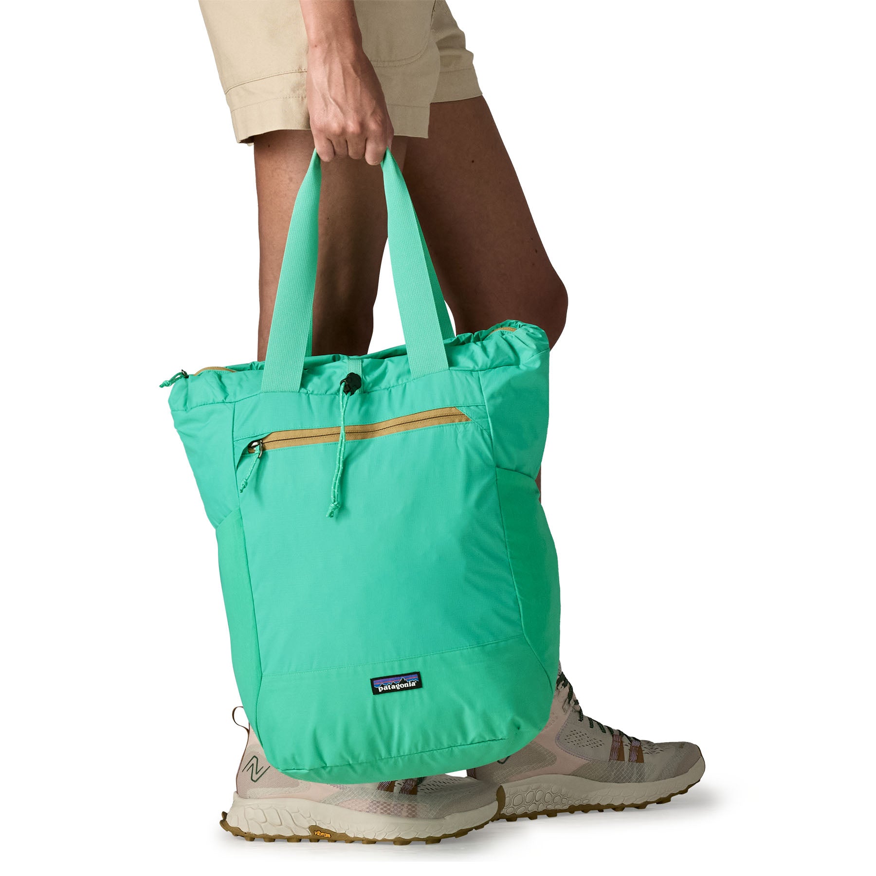 Patagonia Terravia Tote Pack 24L in Aqua Stone — lifestyle 2