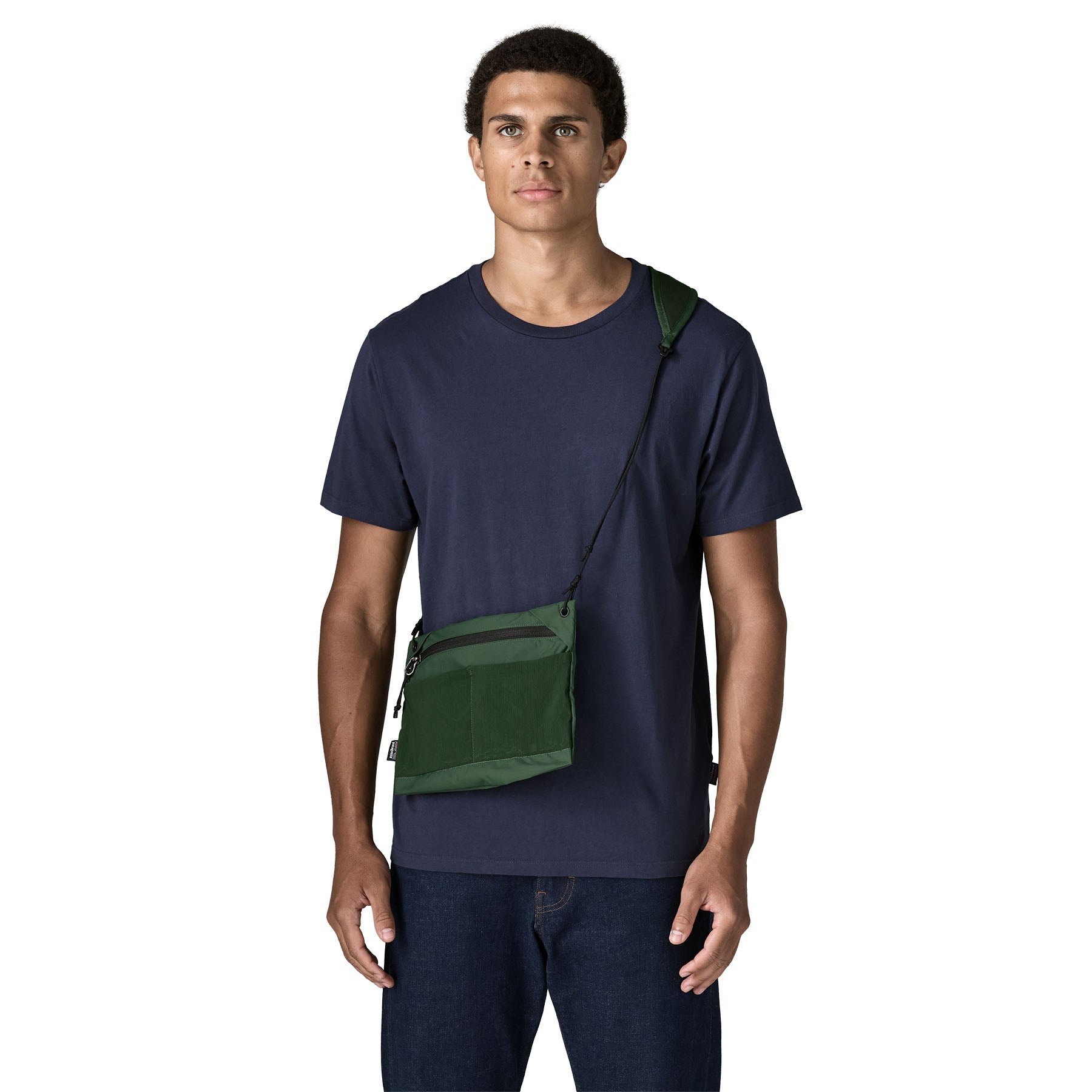 Patagonia Terravia Sacoche Crossbody Bag 3L in Canopy Green — lifestyle