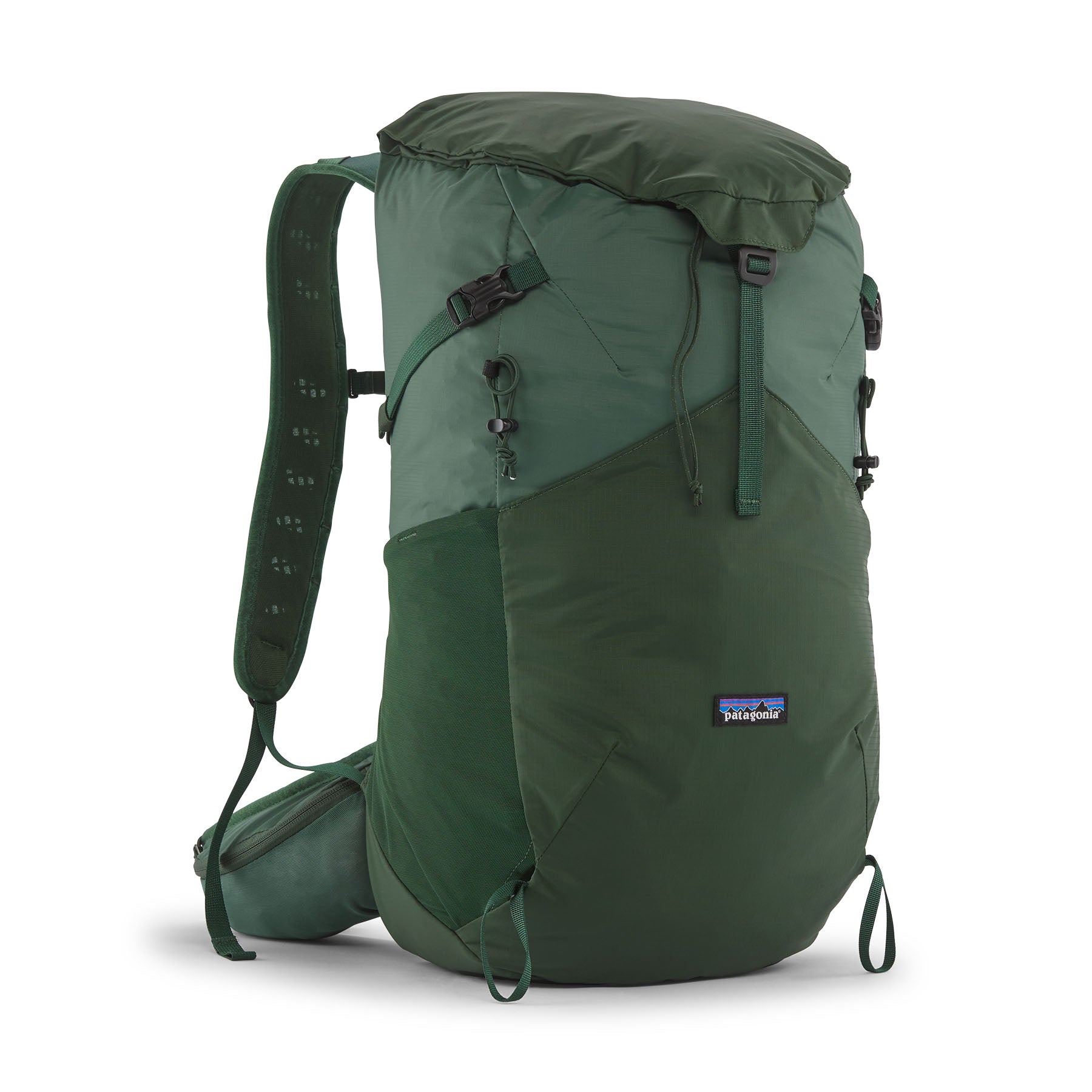 Patagonia Terravia Pack 28L in Canopy Green — front view