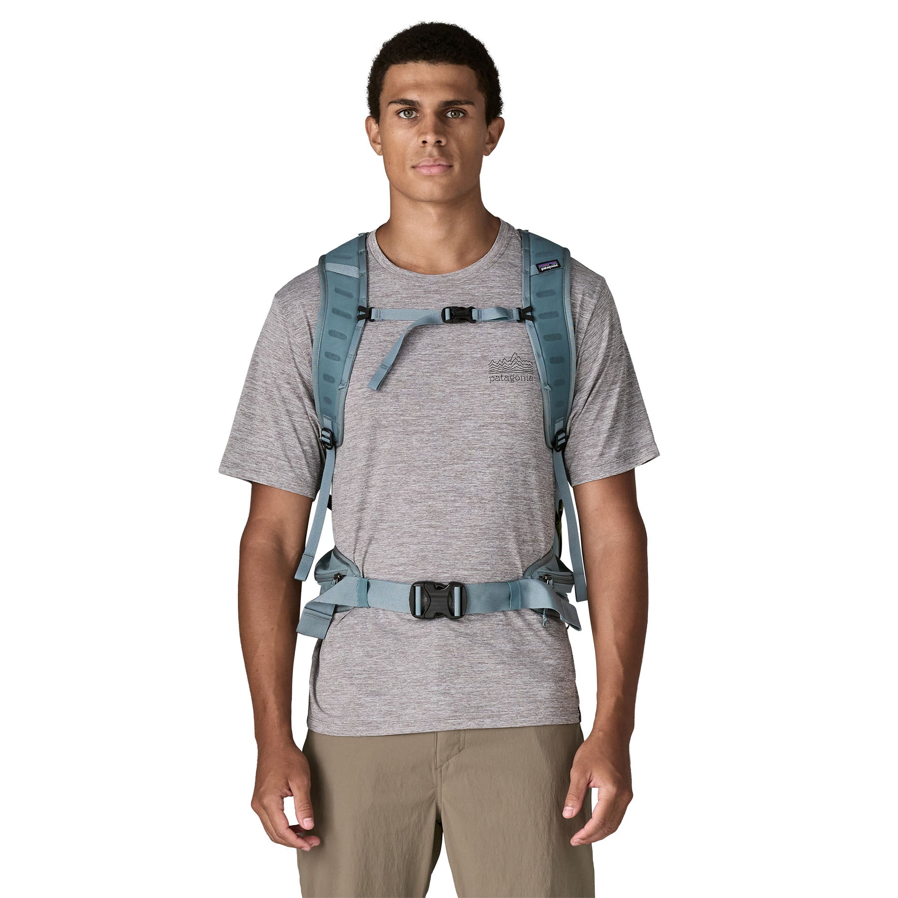 Patagonia Terravia Roll-Top Backpack 36L in Blue Sage — lifestyle 2