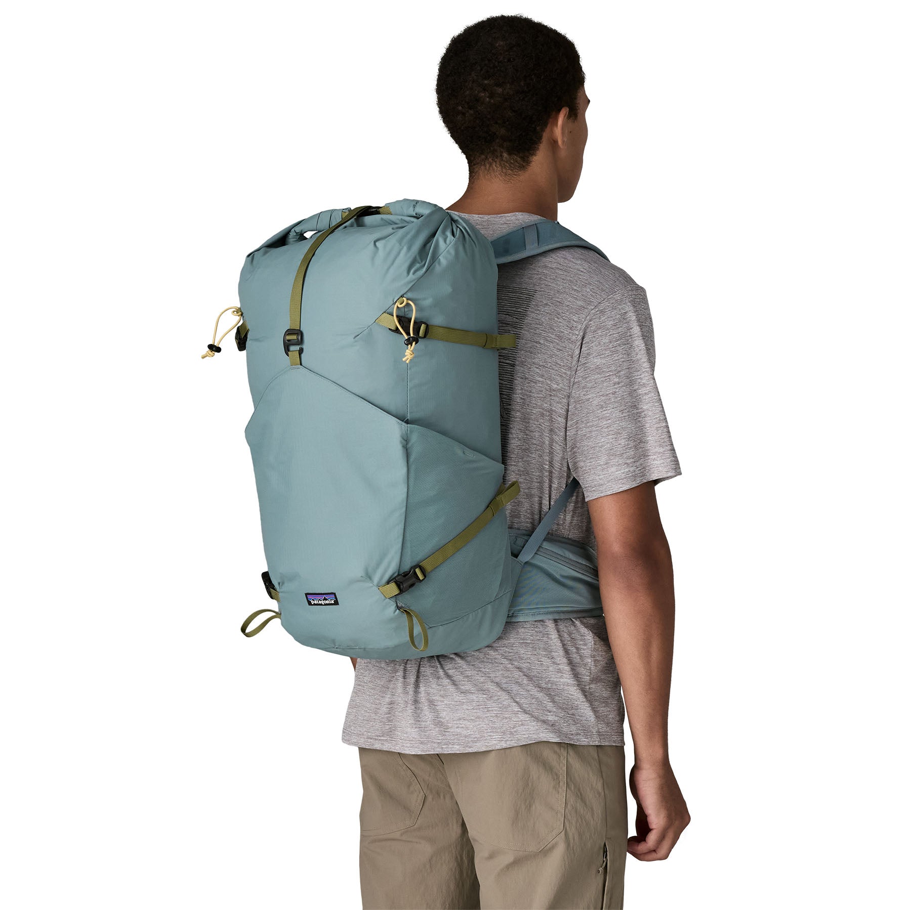 Patagonia Terravia Roll-Top Backpack 36L in Blue Sage — detail view