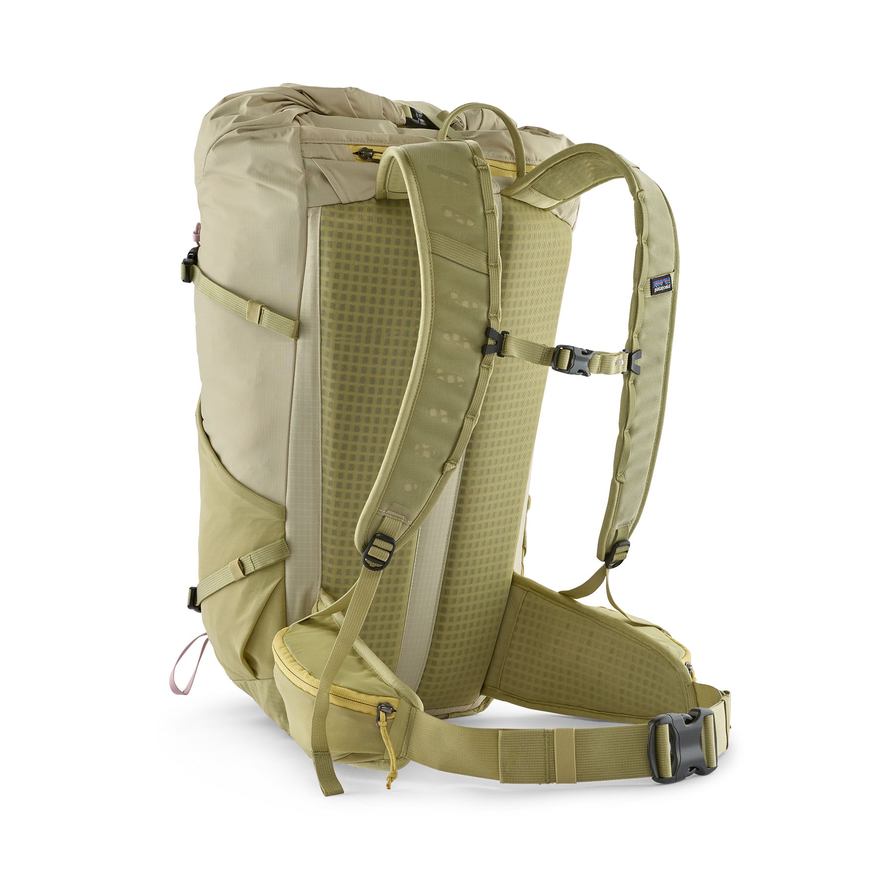 Patagonia Terravia Roll-Top Backpack 36L in Weathered Stone — back view