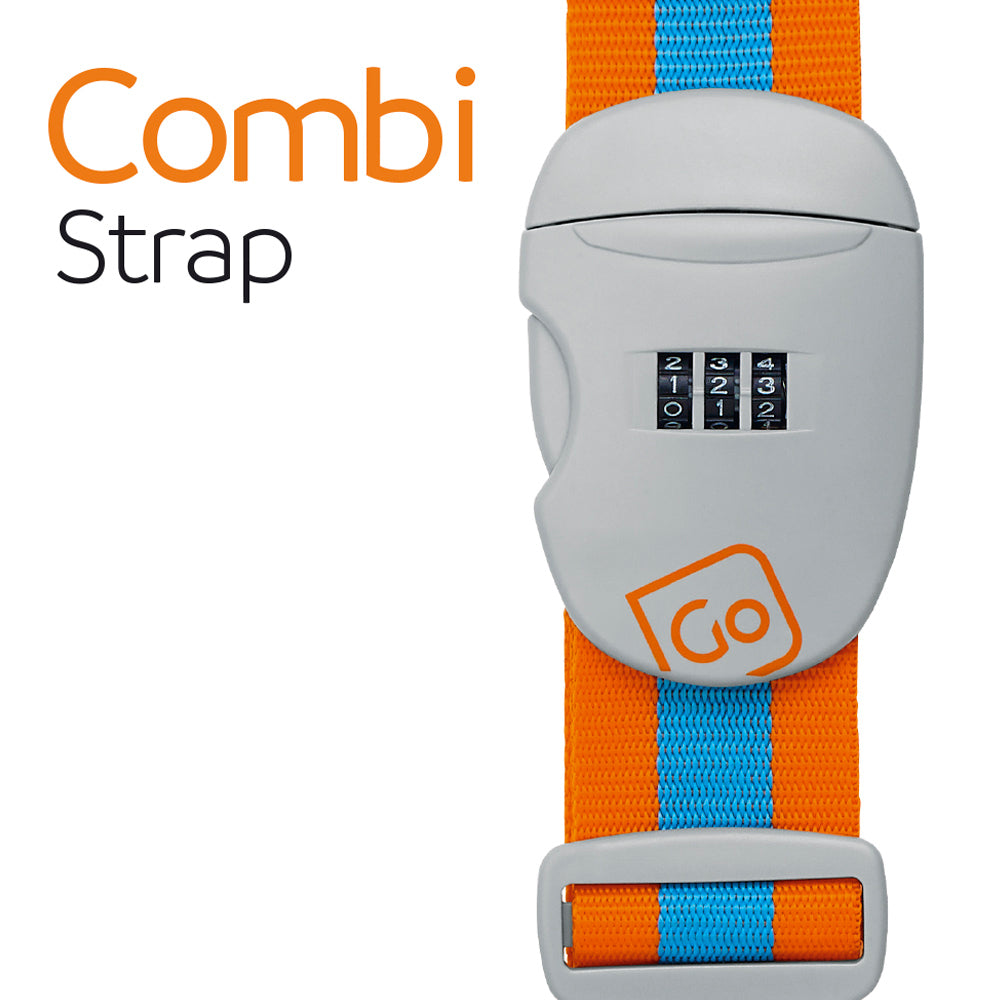 Go Travel Combi Luggage Strap – yellow and green, full strap