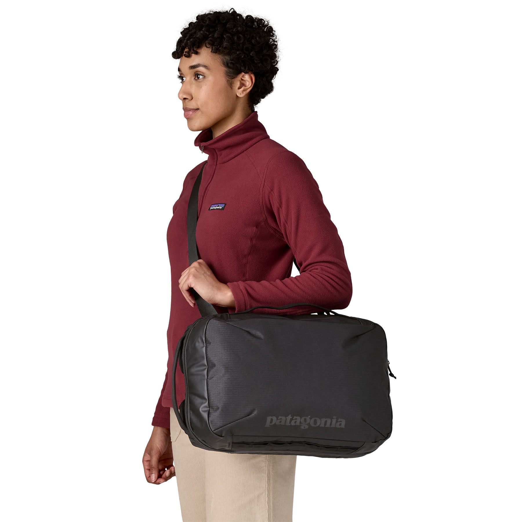 Patagonia Black Hole Micro MLC Backpack 22L in Black — lifestyle 3