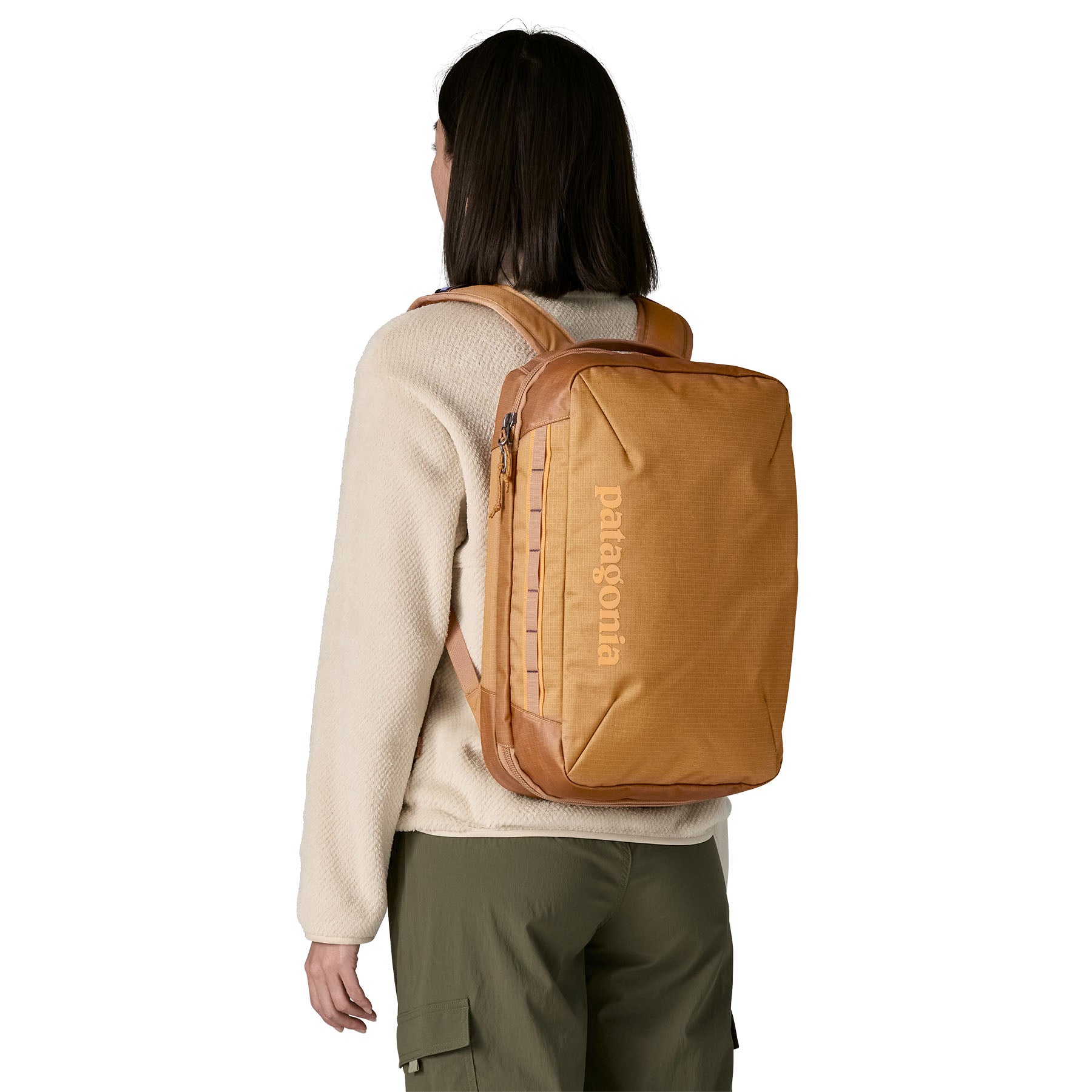 Patagonia Black Hole Micro MLC Backpack 22L in Cinnamon Brown — lifestyle