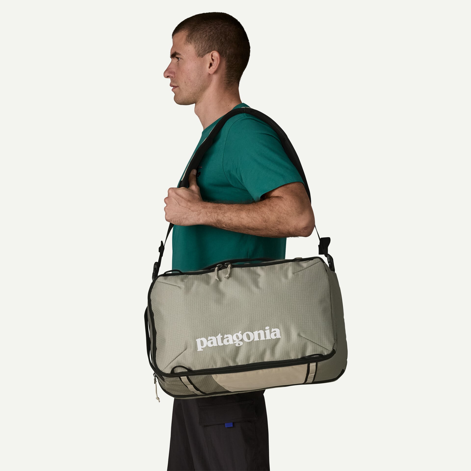 Patagonia Black Hole Mini MLC Pack 30L in Weathered Stone — angle view 2