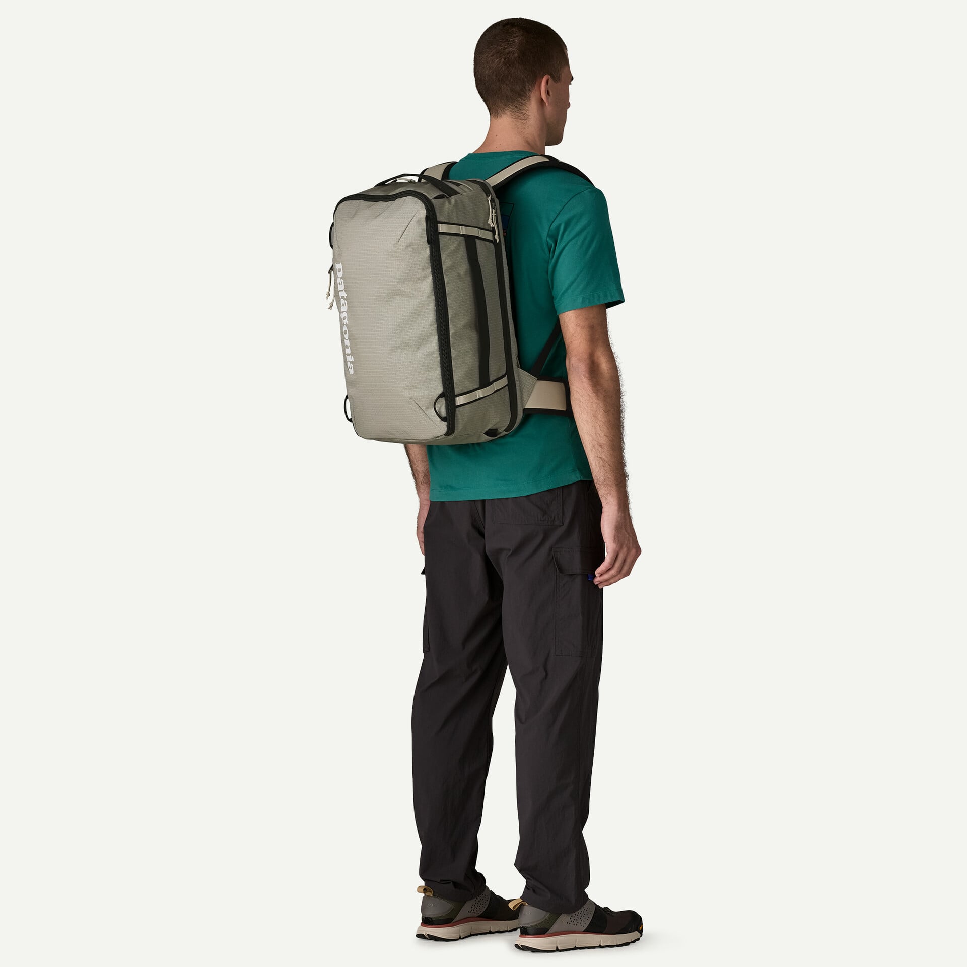 Patagonia Black Hole Mini MLC Pack 30L in Weathered Stone — angle view 3