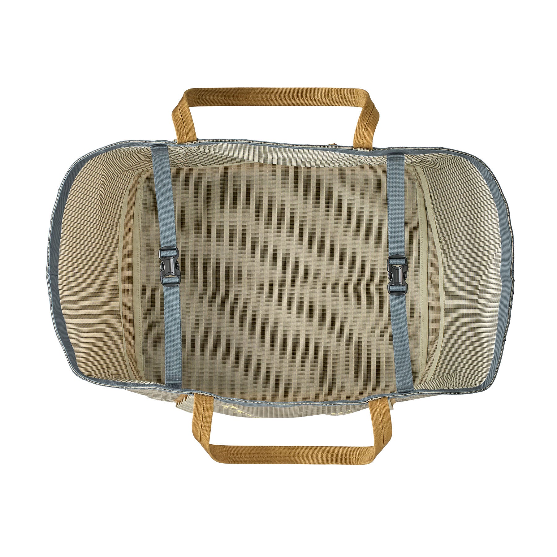 Patagonia Black Hole Gear Tote 61L in Water People Banner: Weathered Stone — interior view