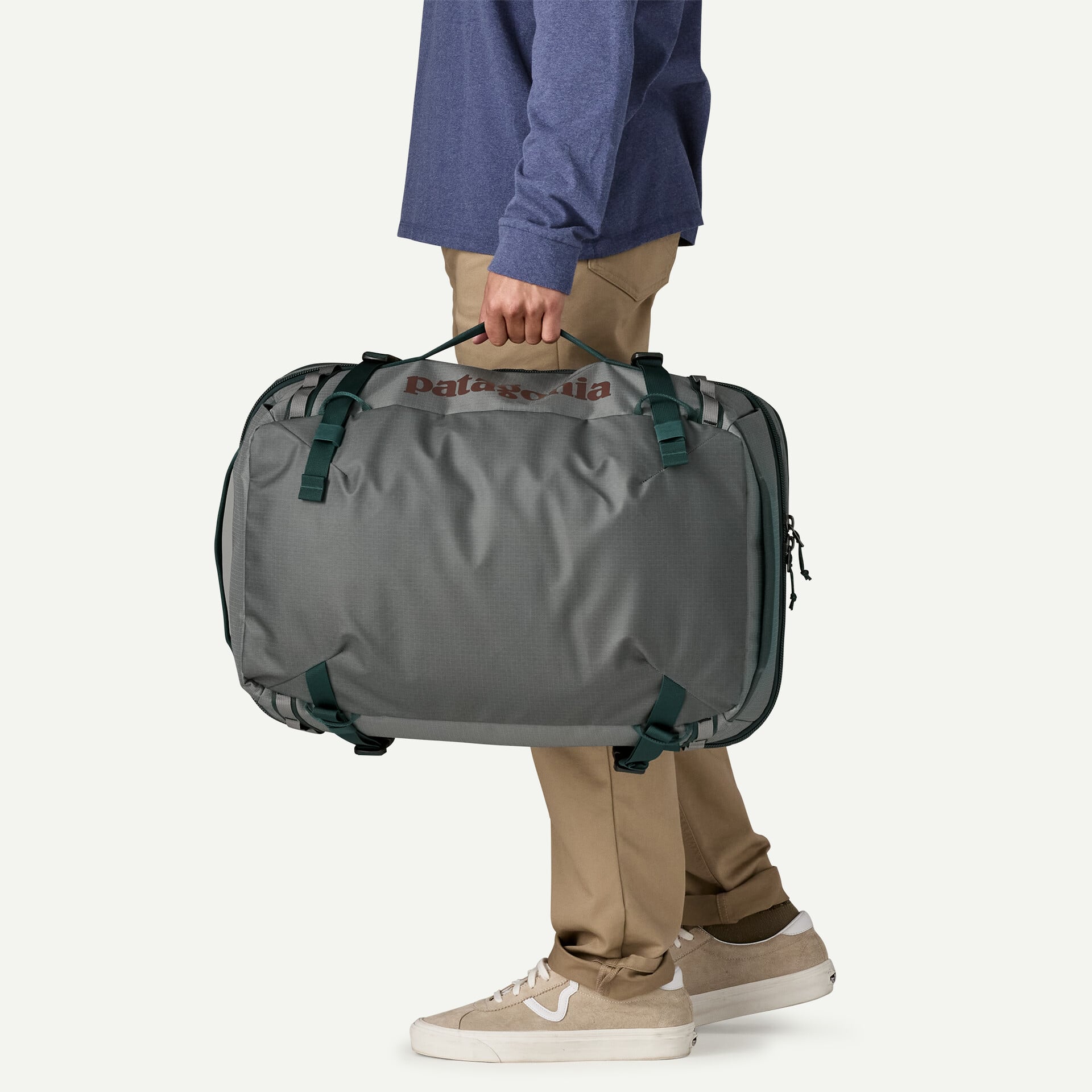 Patagonia Black Hole MLC Pack 45L in Noble Grey — angle view 3