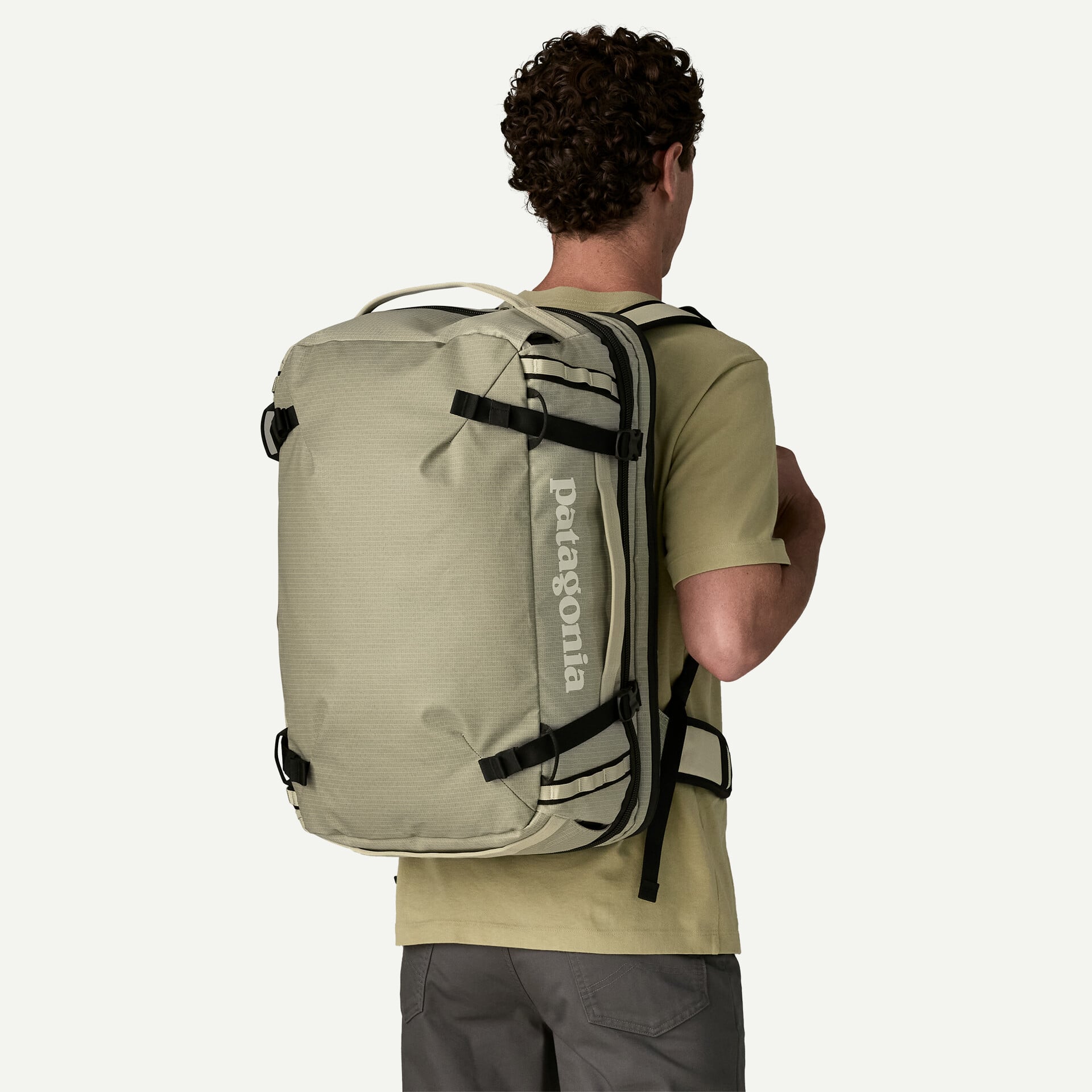 Patagonia Black Hole MLC Pack 45L in Weathered Stone — angle view 4