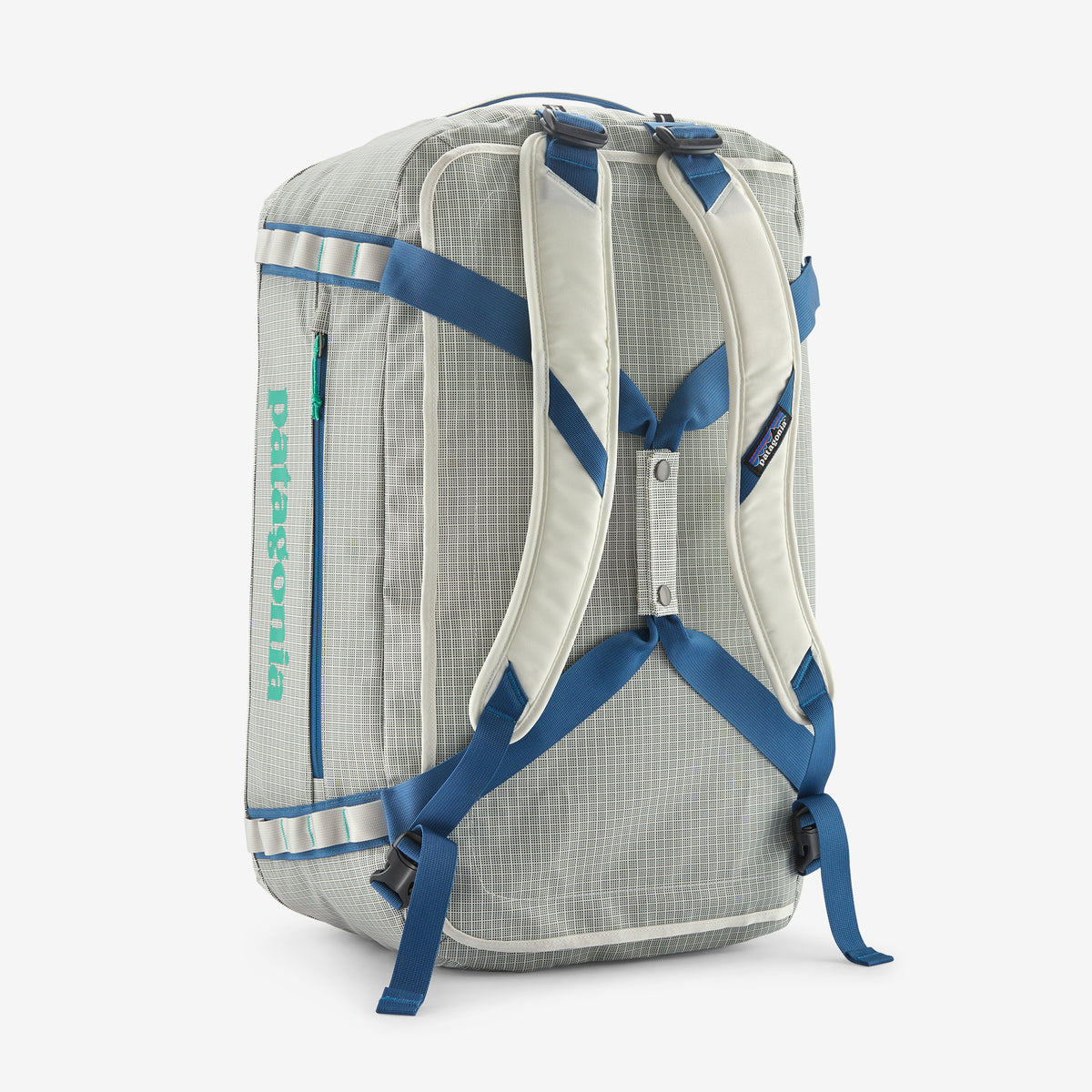 Patagonia Black Hole Duffel 55L in Birch White — back view