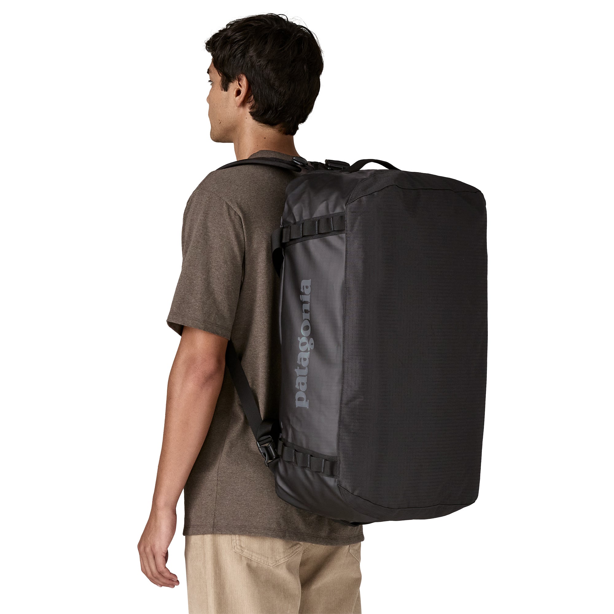 Patagonia Black Hole Duffel 55L in Black — back view