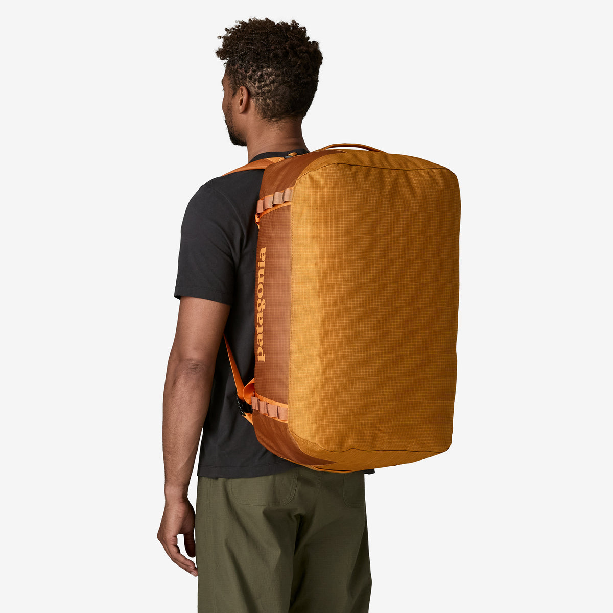 Patagonia Black Hole Duffel 55L in Cinnamon Brown — lifestyle