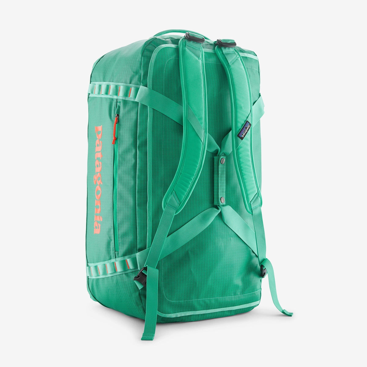 Patagonia Black Hole Duffel 70L in Aqua Stone — back view