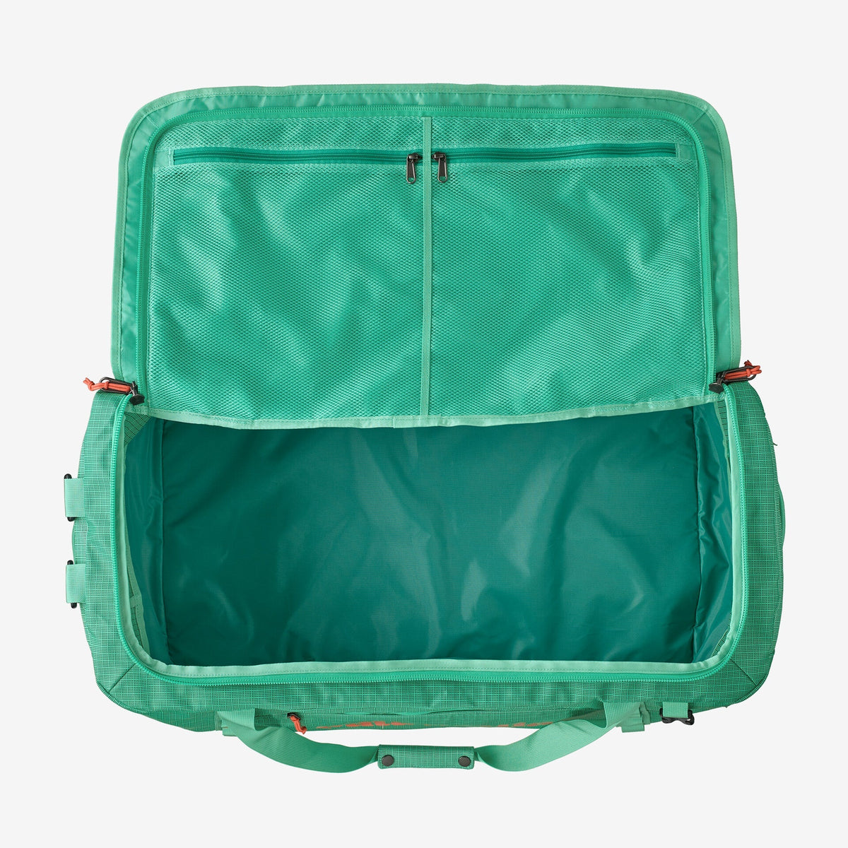 Patagonia Black Hole Duffel 70L in Aqua Stone — interior view