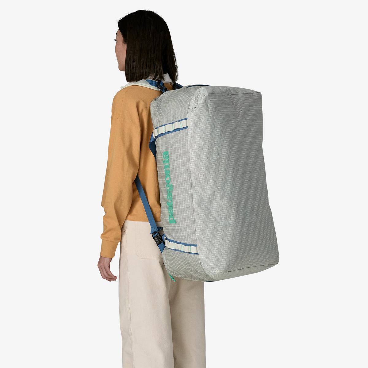 Patagonia Black Hole Duffel 70L in Birch White — lifestyle