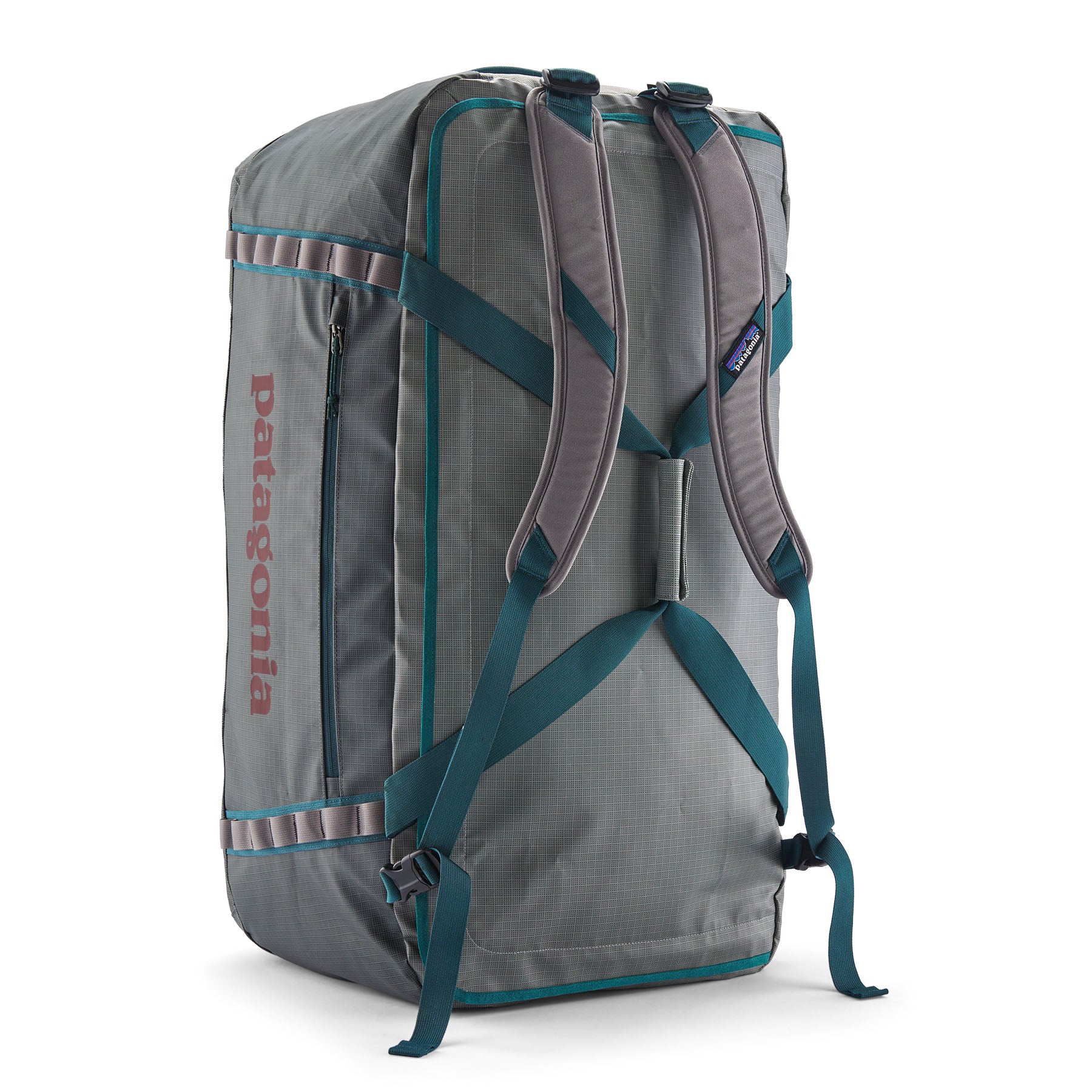 Patagonia Black Hole Duffel 100L in Noble Grey — angle view 2