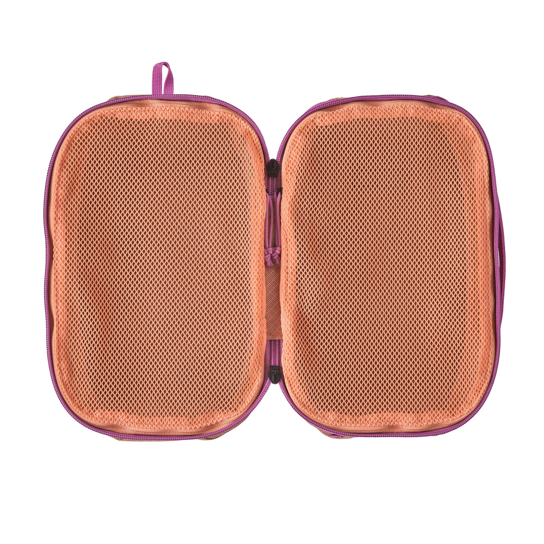 Patagonia Black Hole Cube 6L in Peach Sherbet — interior view