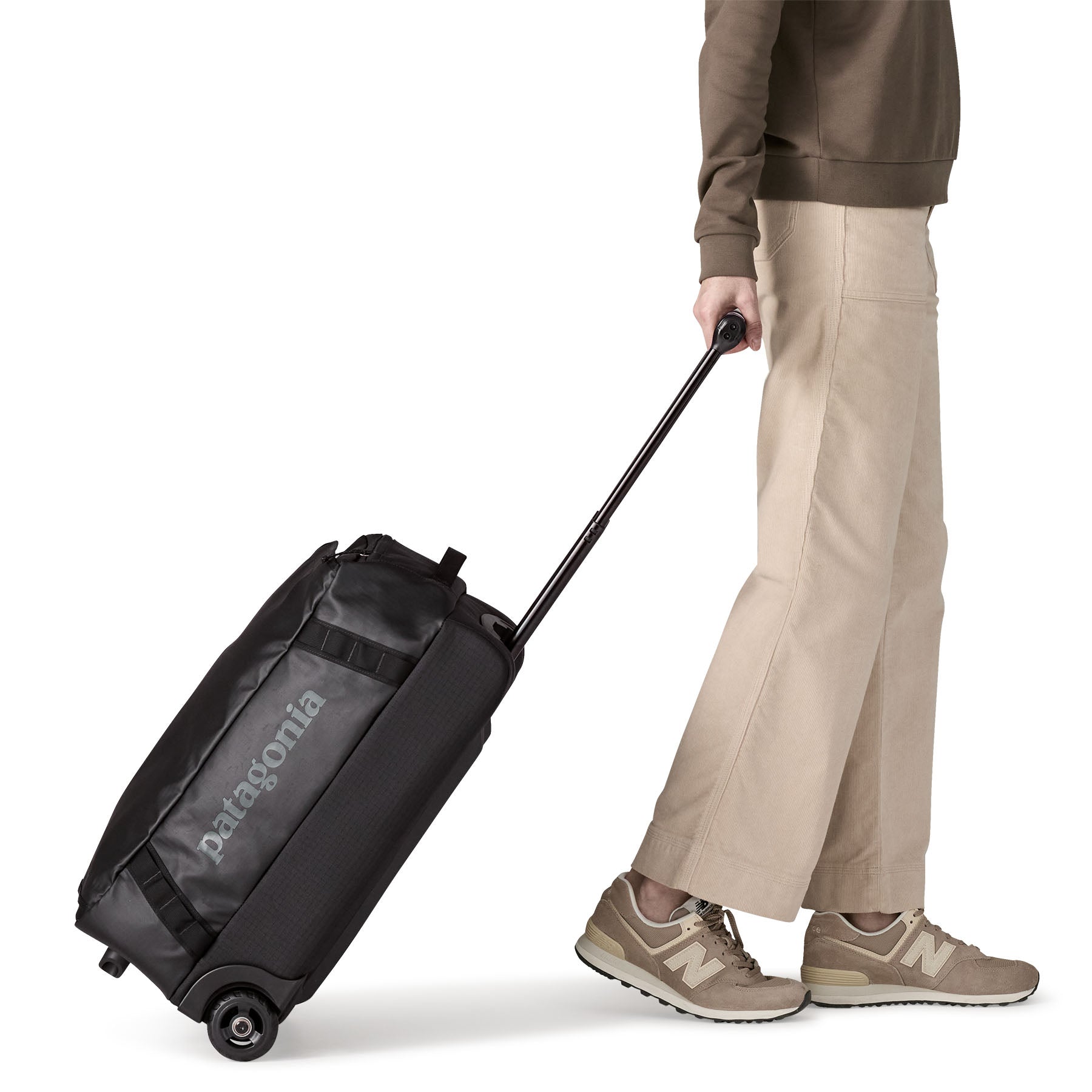 Patagonia Black Hole Wheeled Duffel 40L in Black — lifestyle