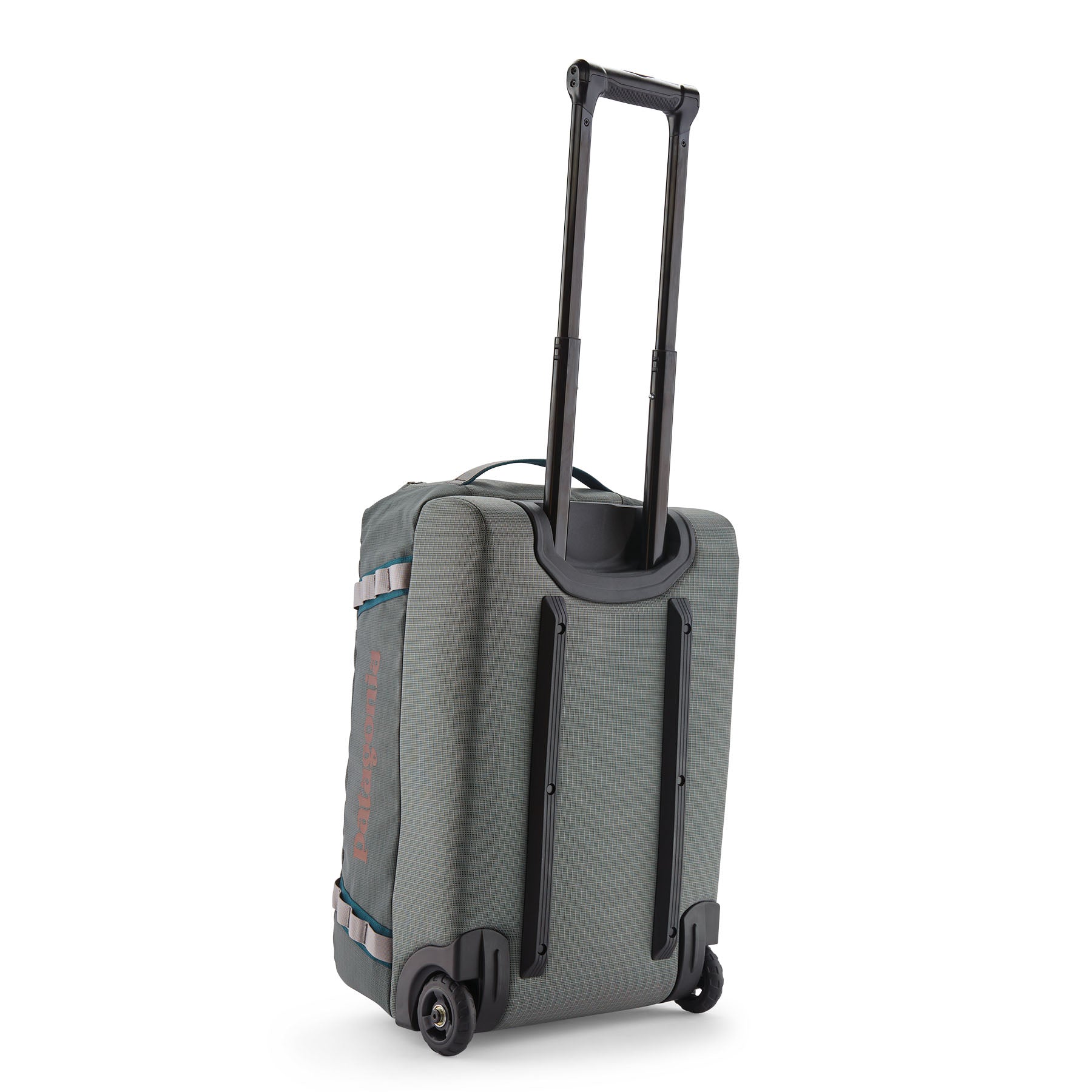 Patagonia Black Hole Wheeled Duffel 40L in Noble Grey — back view