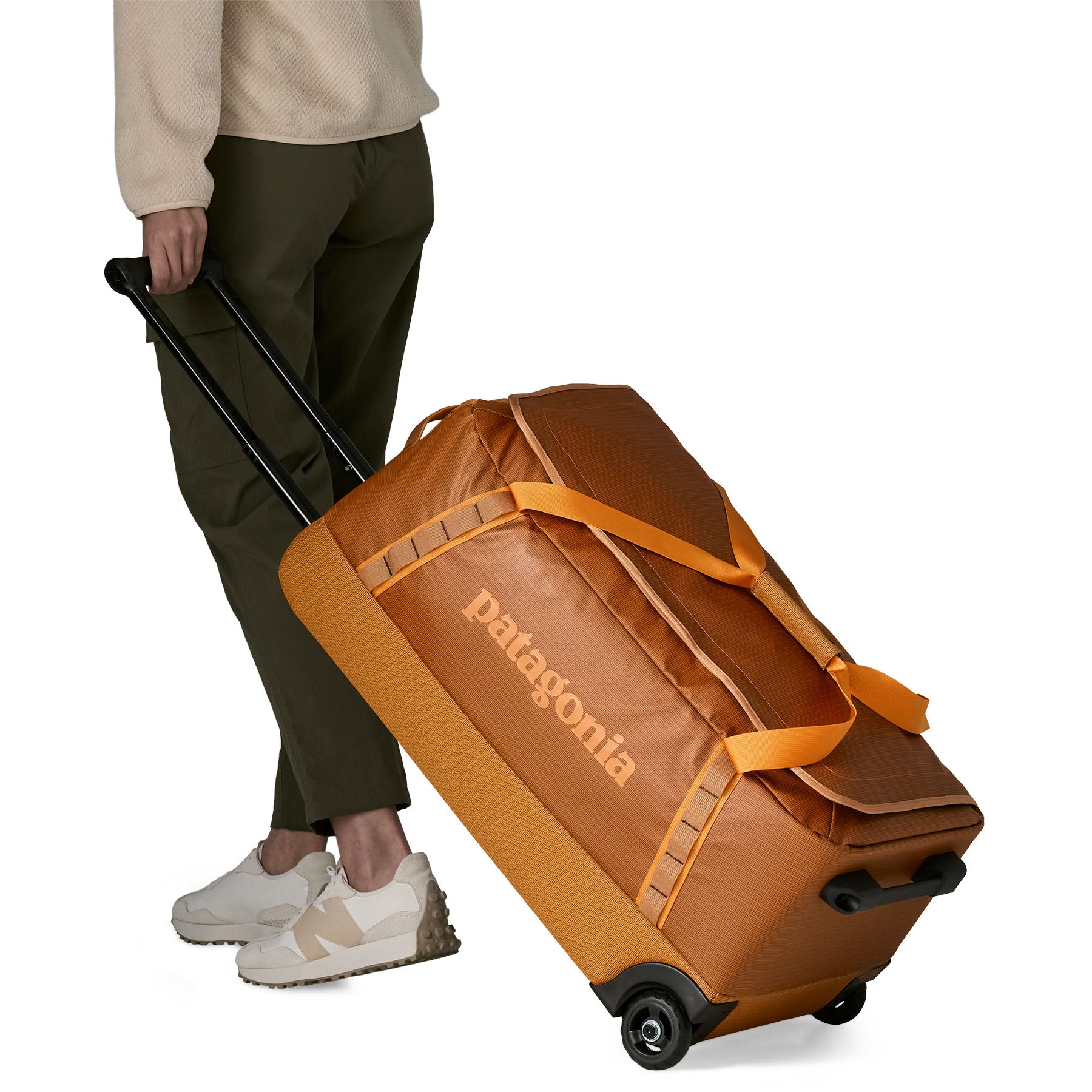 Patagonia Black Hole Wheeled Duffel 70L in Cinnamon Brown — lifestyle