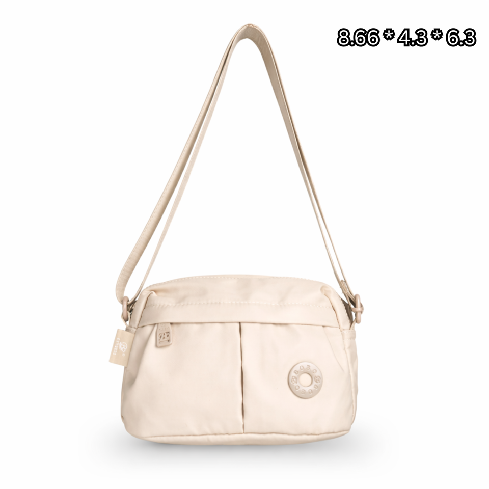 BoBo Crossbody Bag in White - nylon