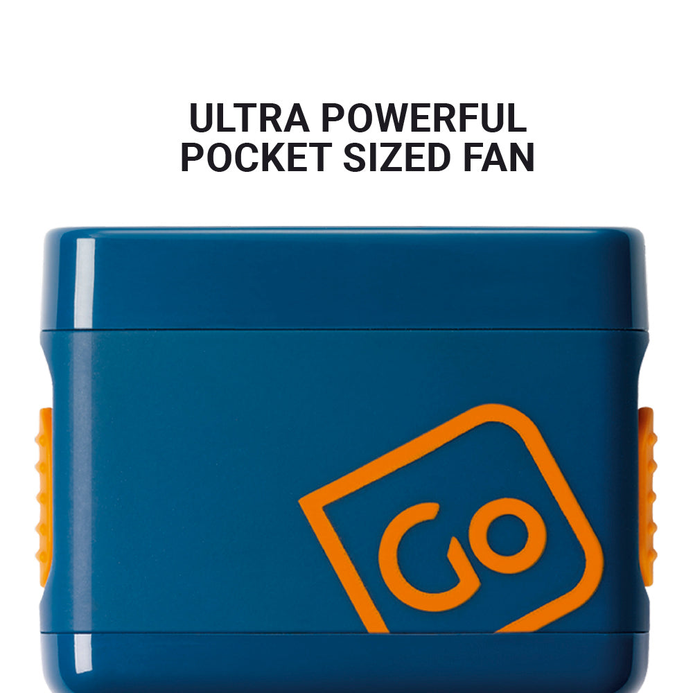 Go Travel Pocket Fan in Blue — angle view 2