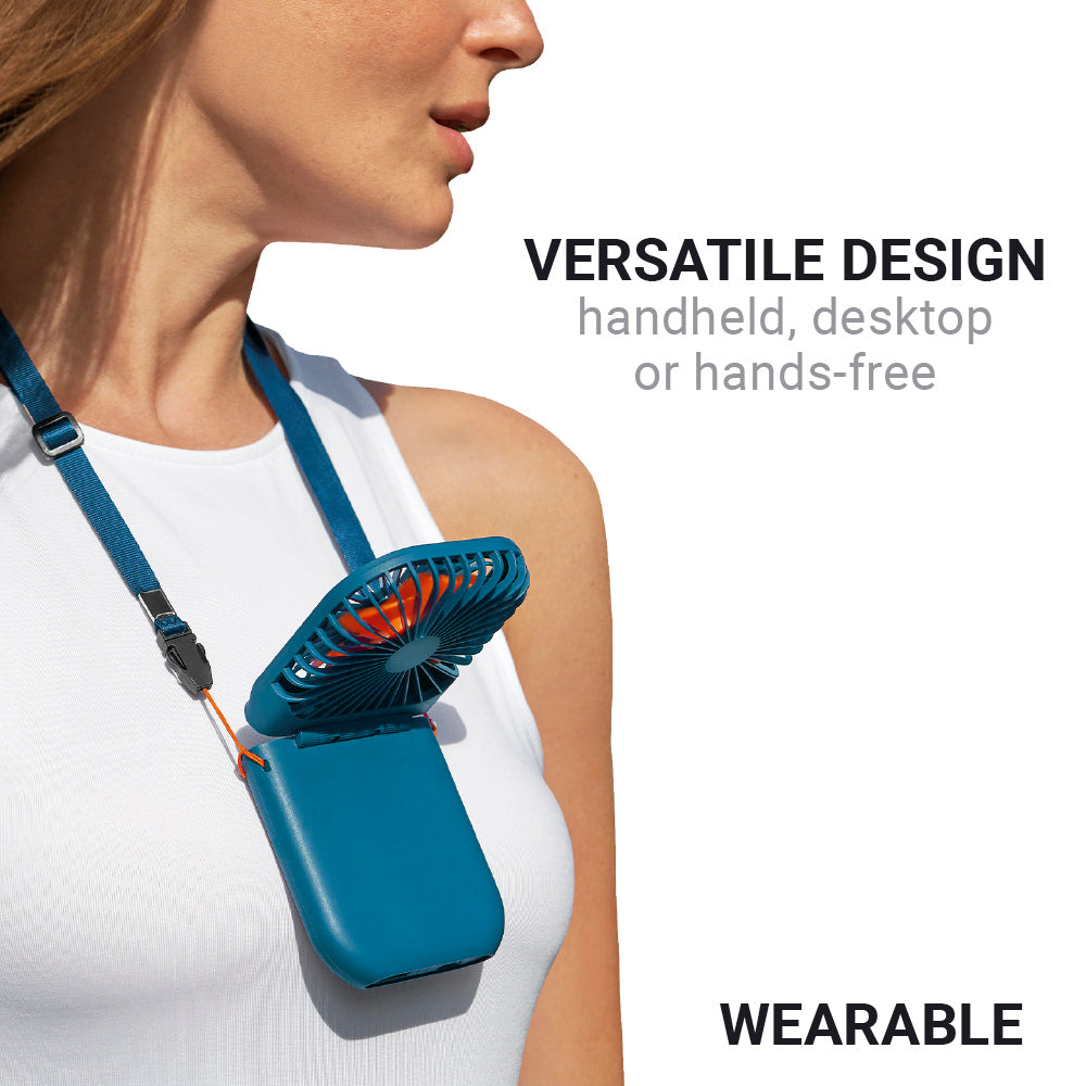 Go Travel Flexi Fan in Blue — detail view