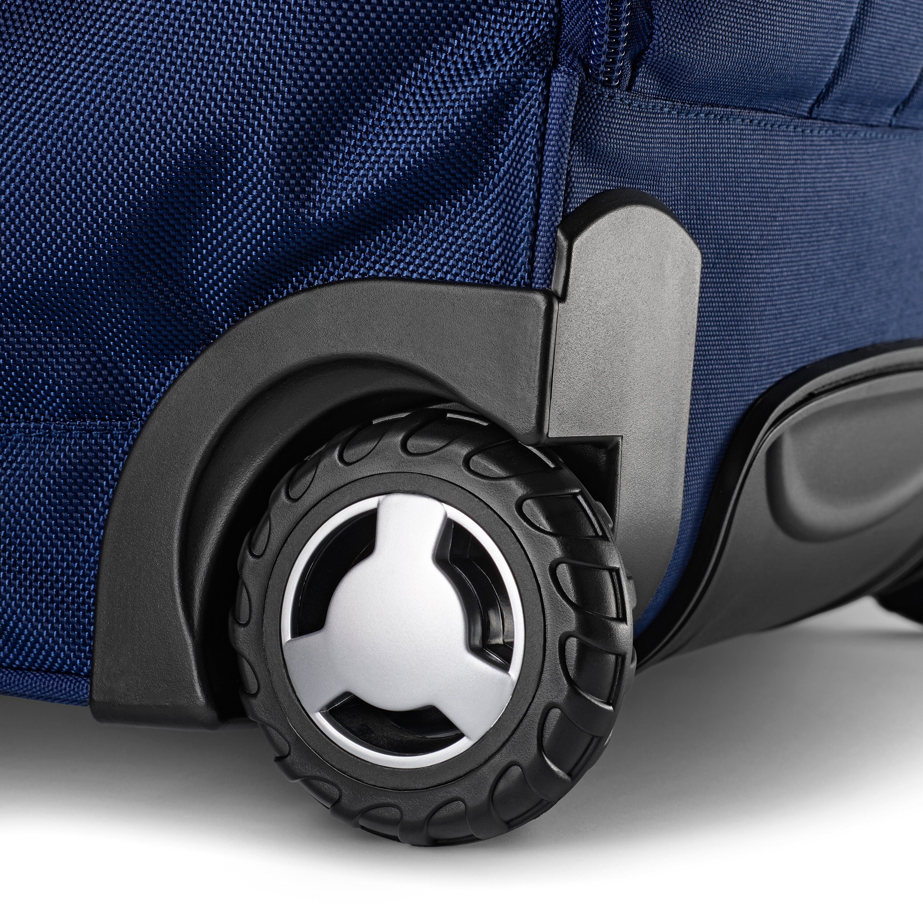 High Sierra XBT Wheeled Backpack in True Navy Charc — angle view 2