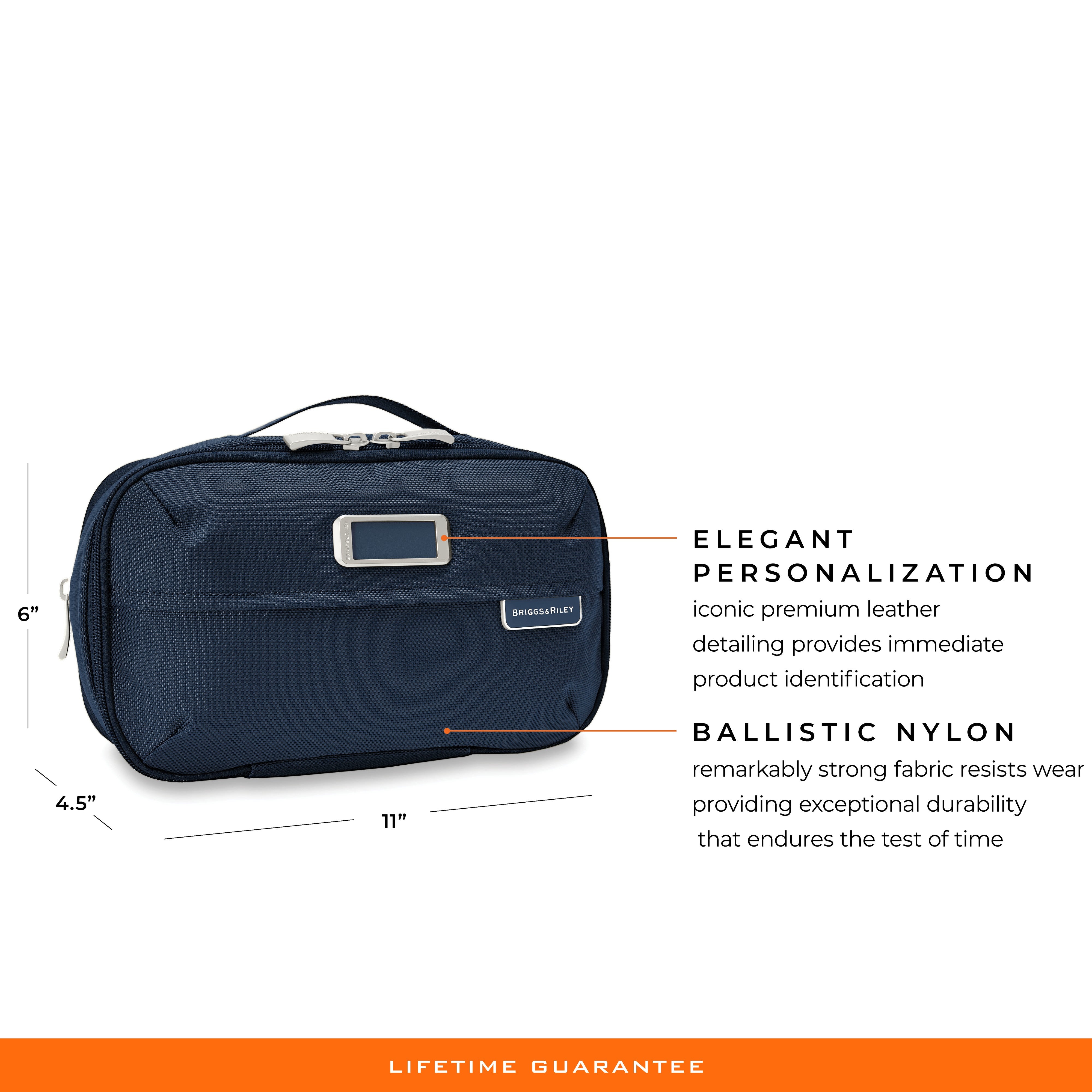 Briggs & Riley Baseline Expandable Essentials Kit in Navy — detail view 2 # color_Navy