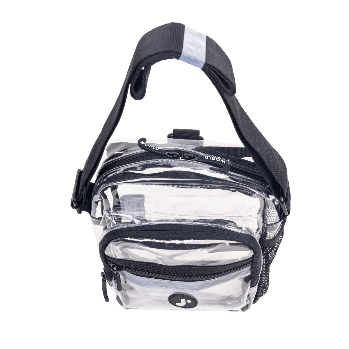 J World Crux Crossbody in Clear — front view 3 # color_Clear