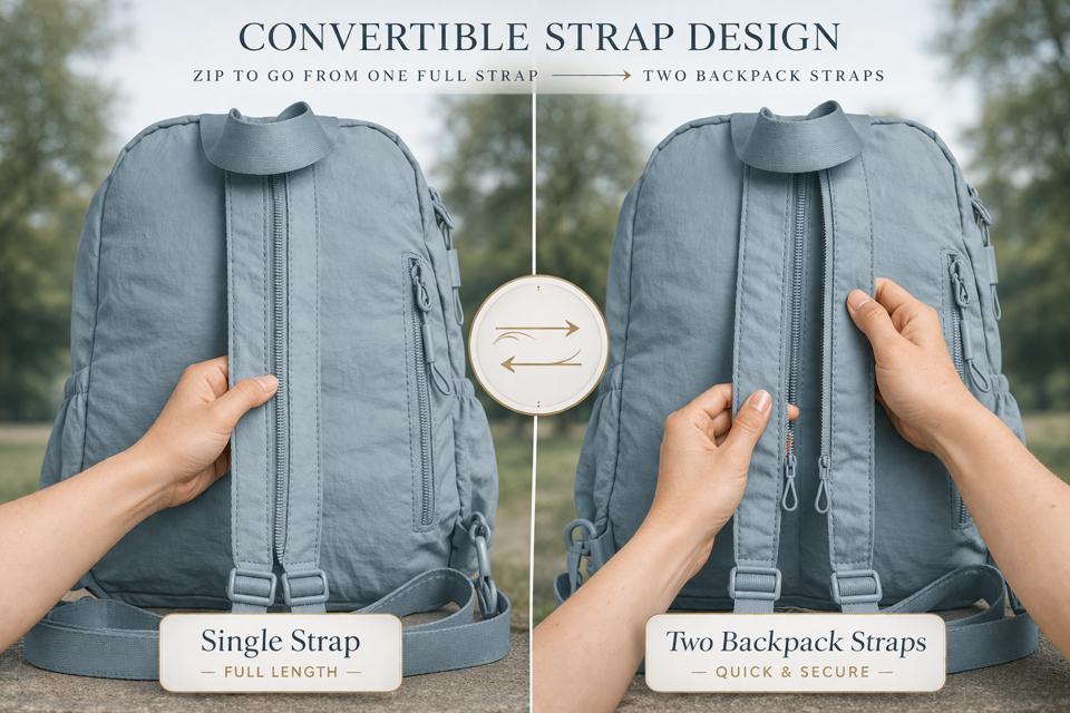 BoBo Backpack in Blue - nylon
