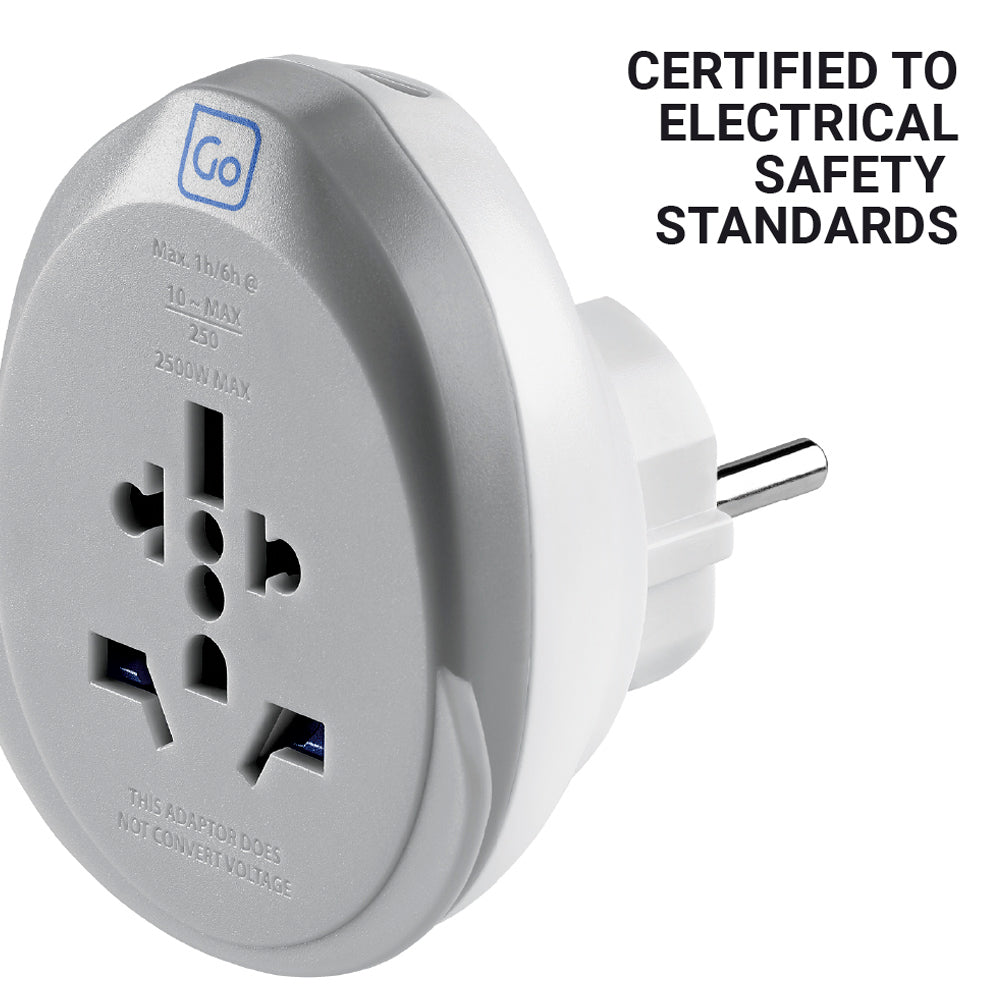 Go Travel World - EU USB-C Adaptor 25W — detail view