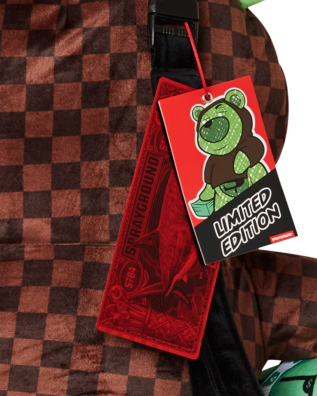Sprayground Sharks In Paris Fade Away Hoodie Moneybear Teddybear Backpack, view 14