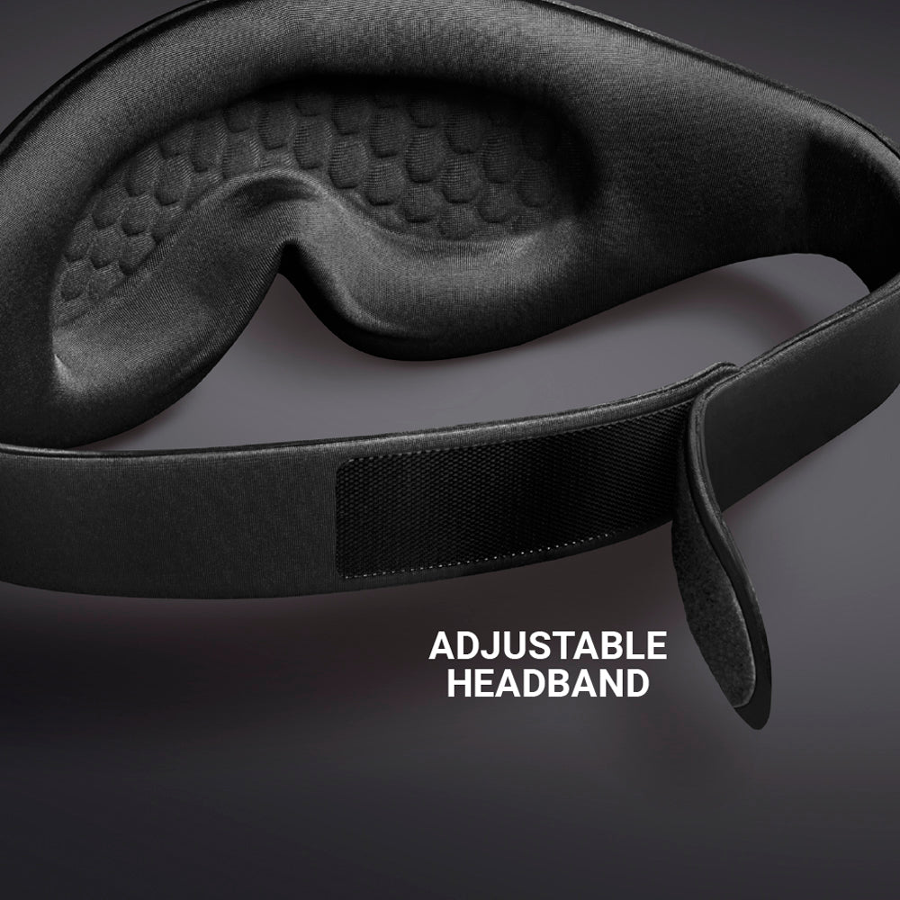 Go Travel The Ultimate Eye Mask in Black — contoured profile detail