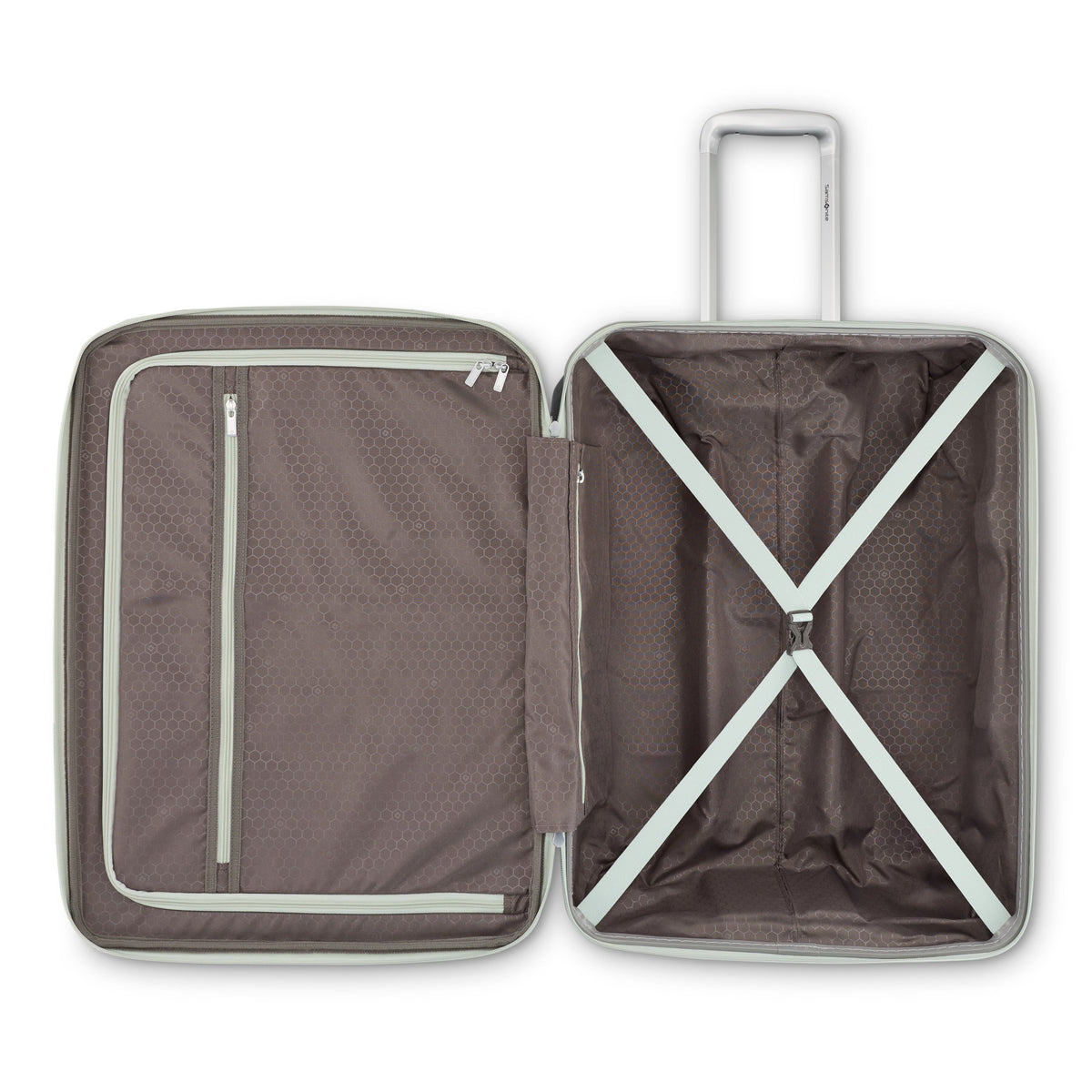 Samsonite Freeform 24" Spinner in Sage — interior view
