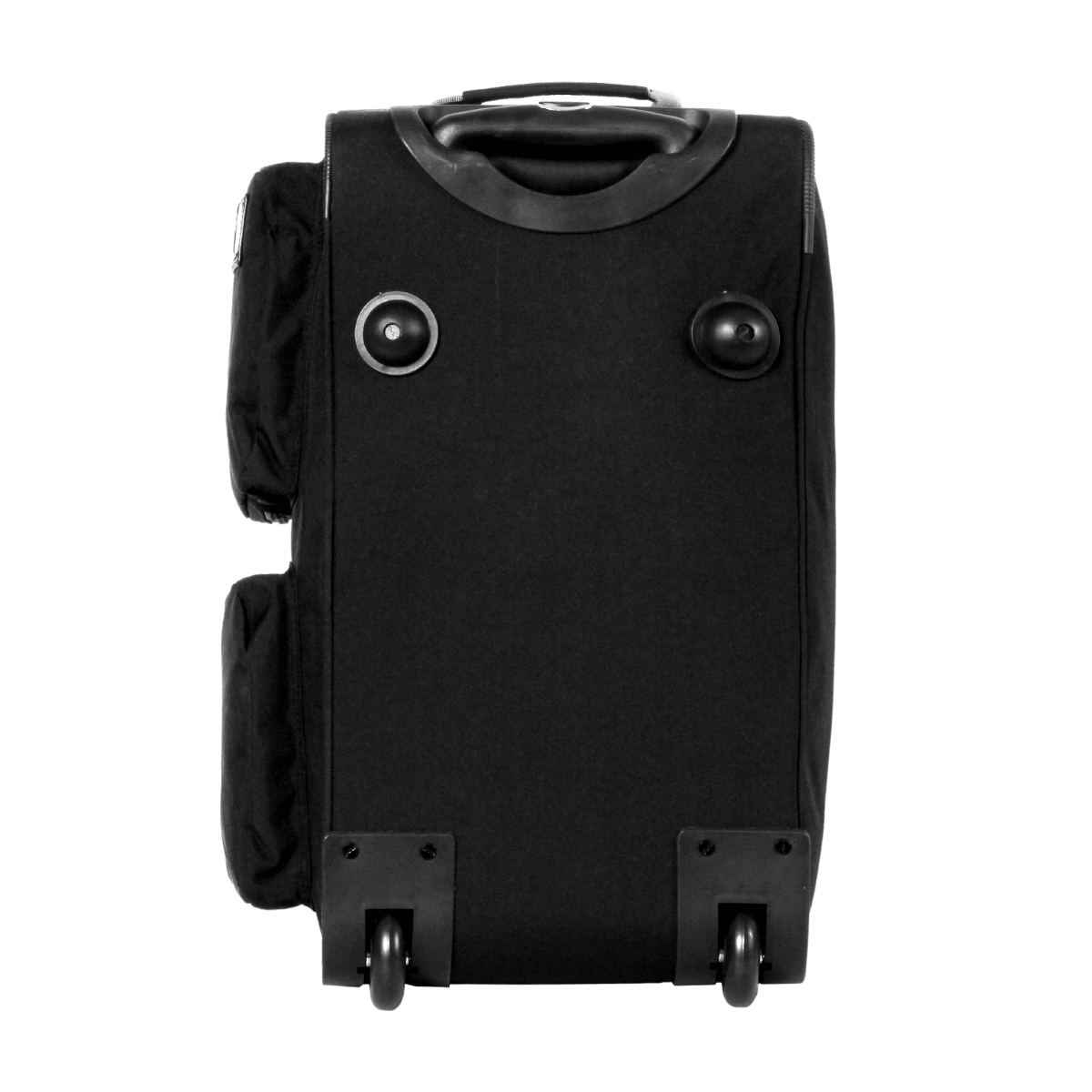 J World Duane Rolling Duffel Bag in Black — back view # color_Black
