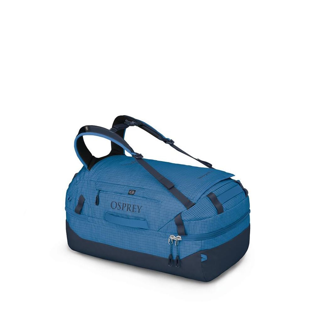 Osprey Transporter Squffel 70L in Blue Flame / Nocturnal Blue — front view